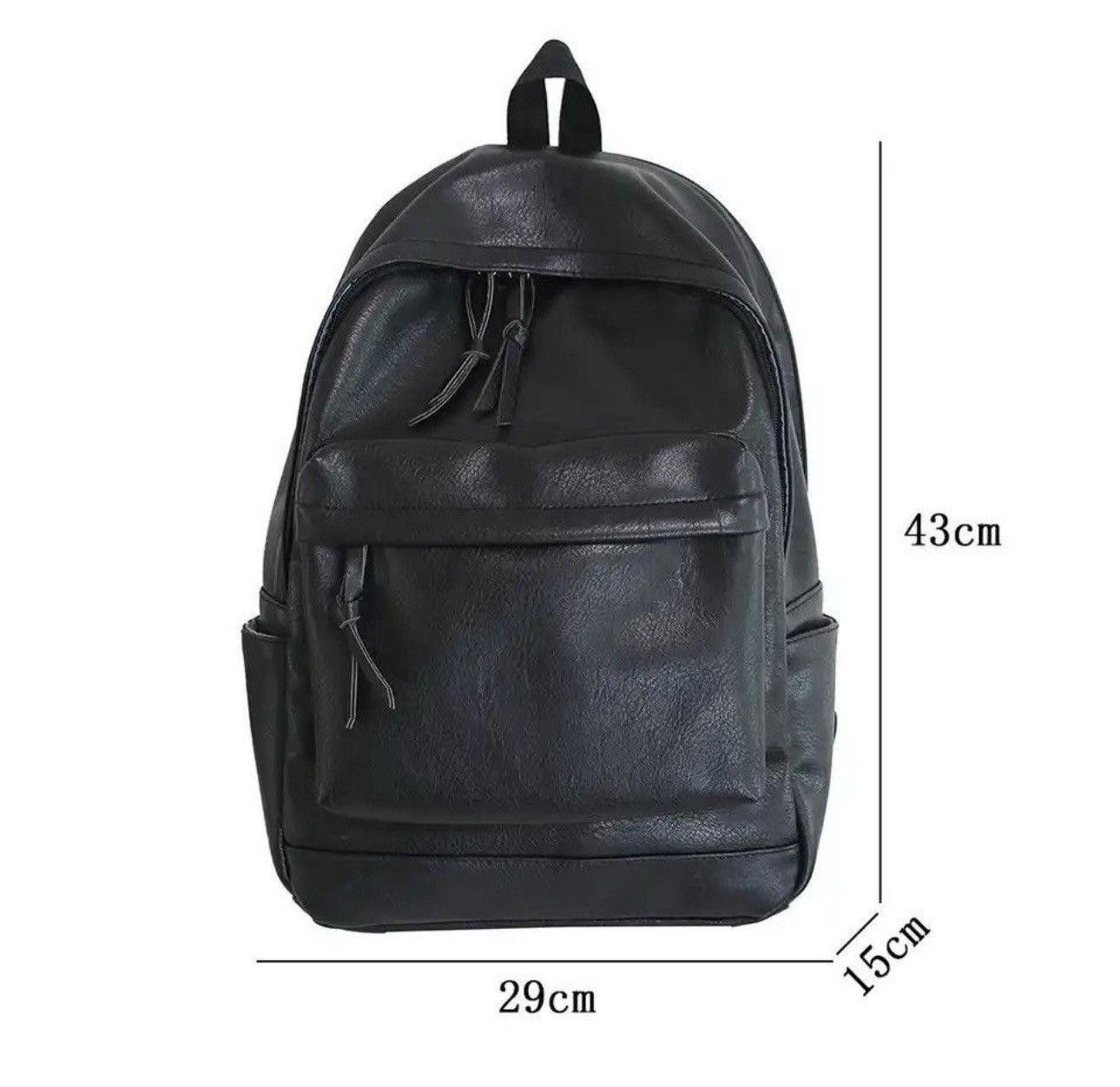 Japanese Brand Soft Faux Leather Backpack Size ONE SIZE - 3 Thumbnail