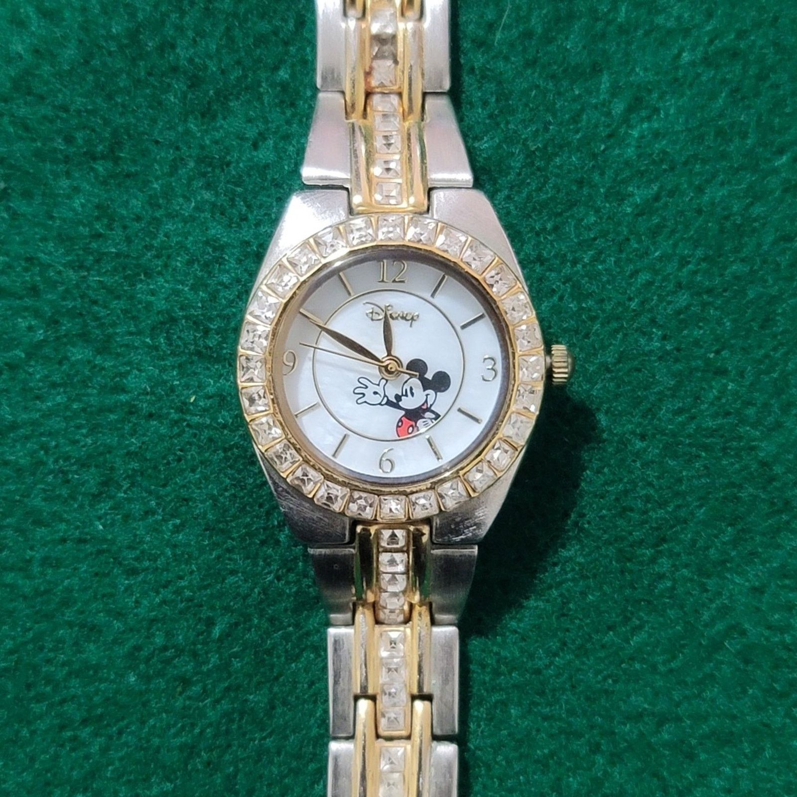 Disney Vtg Disney Mickey Mouse Accurime Two Tone Watch w/ Crystals Size ONE SIZE - 3 Thumbnail