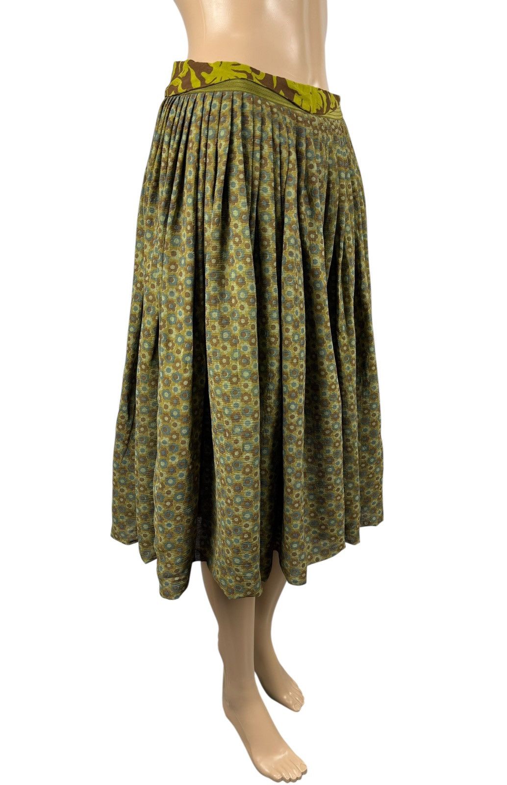 Other Sabyasachi Pleated Silk Cotton Skirt Knee Length size 10 Size 28" / US 6 / IT 42 - 4 Thumbnail