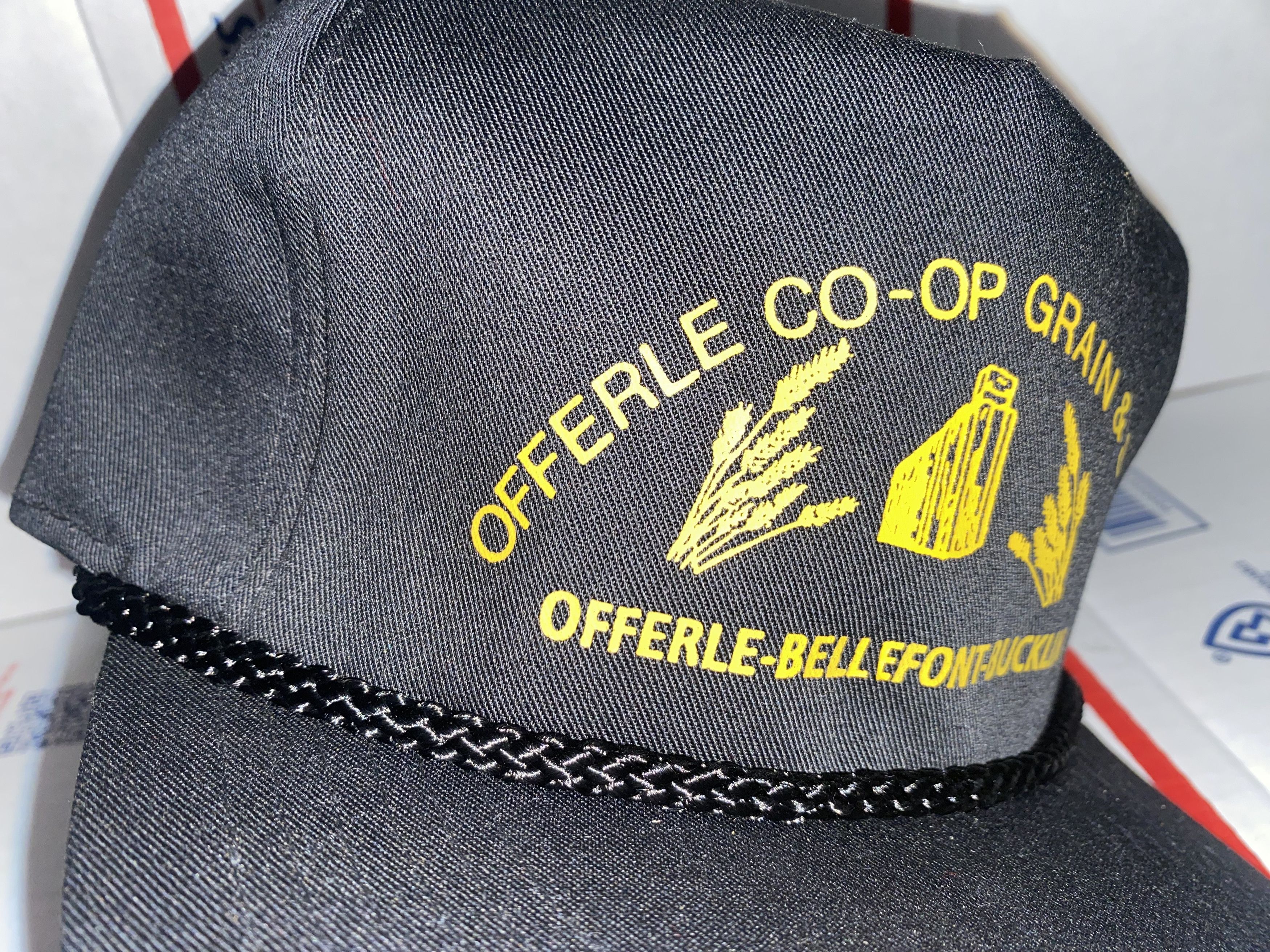 Vintage vtg Offerle CO-OP Grain Supply Trucker Hat Earflap Cap Farm Size ONE SIZE - 2 Thumbnail