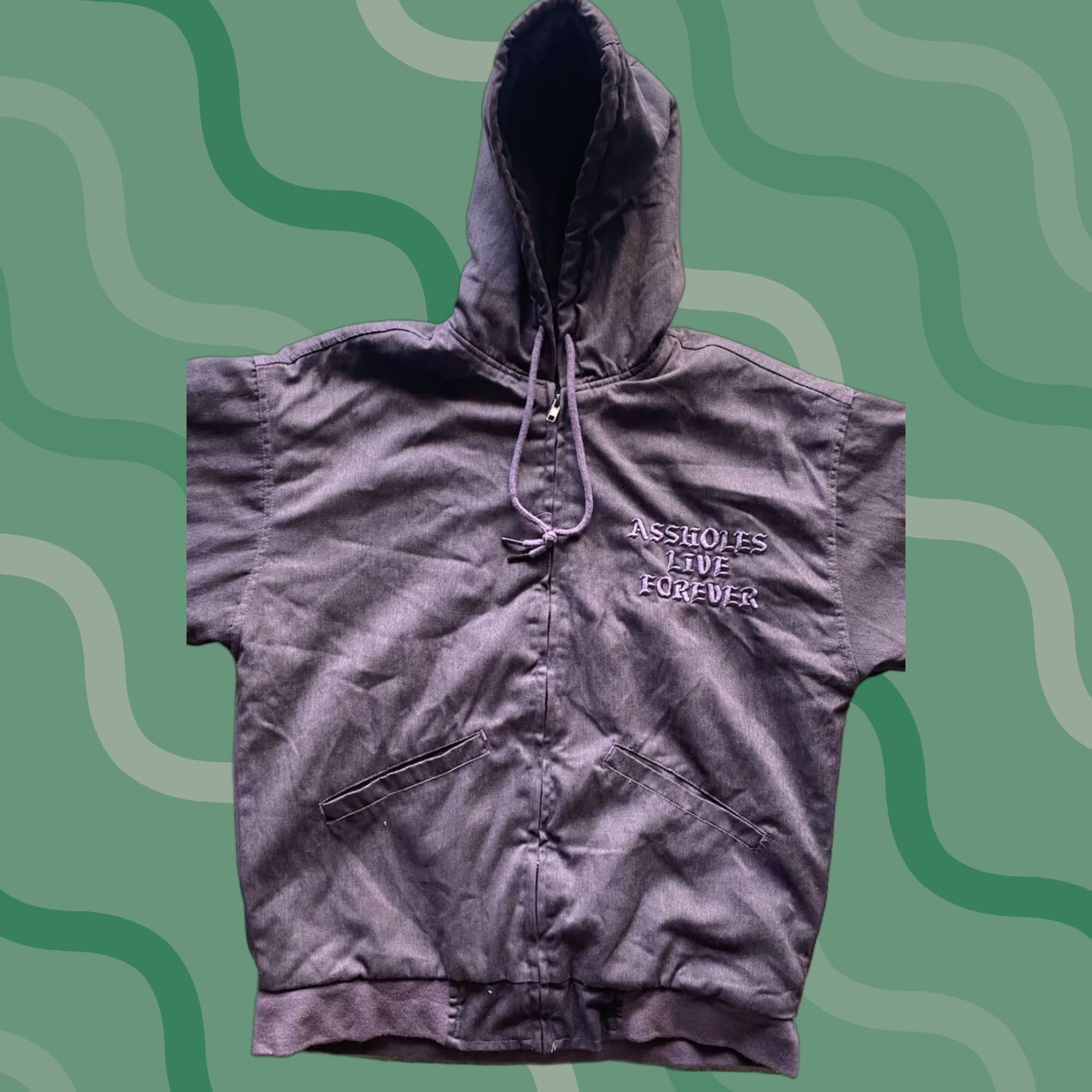 Olive VINTAGE A**holes Live Forever Jacket Coat Hooded Men S Small Polyester See Photos Jacket Mens Small Hooded Size US S / EU 44-46 / 1 - 1 Thumbnail