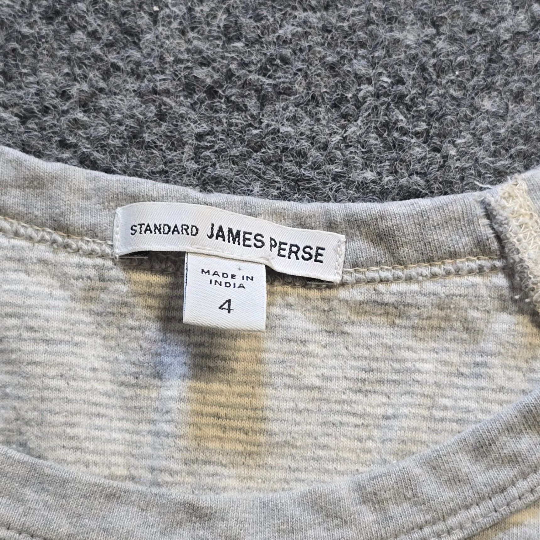 James Perse James Perse Top Womens XL Gray Striped Crew Neck Lounge Casual Comfort Shirt Size XL / US 12-14 / IT 48-50 - 4 Thumbnail