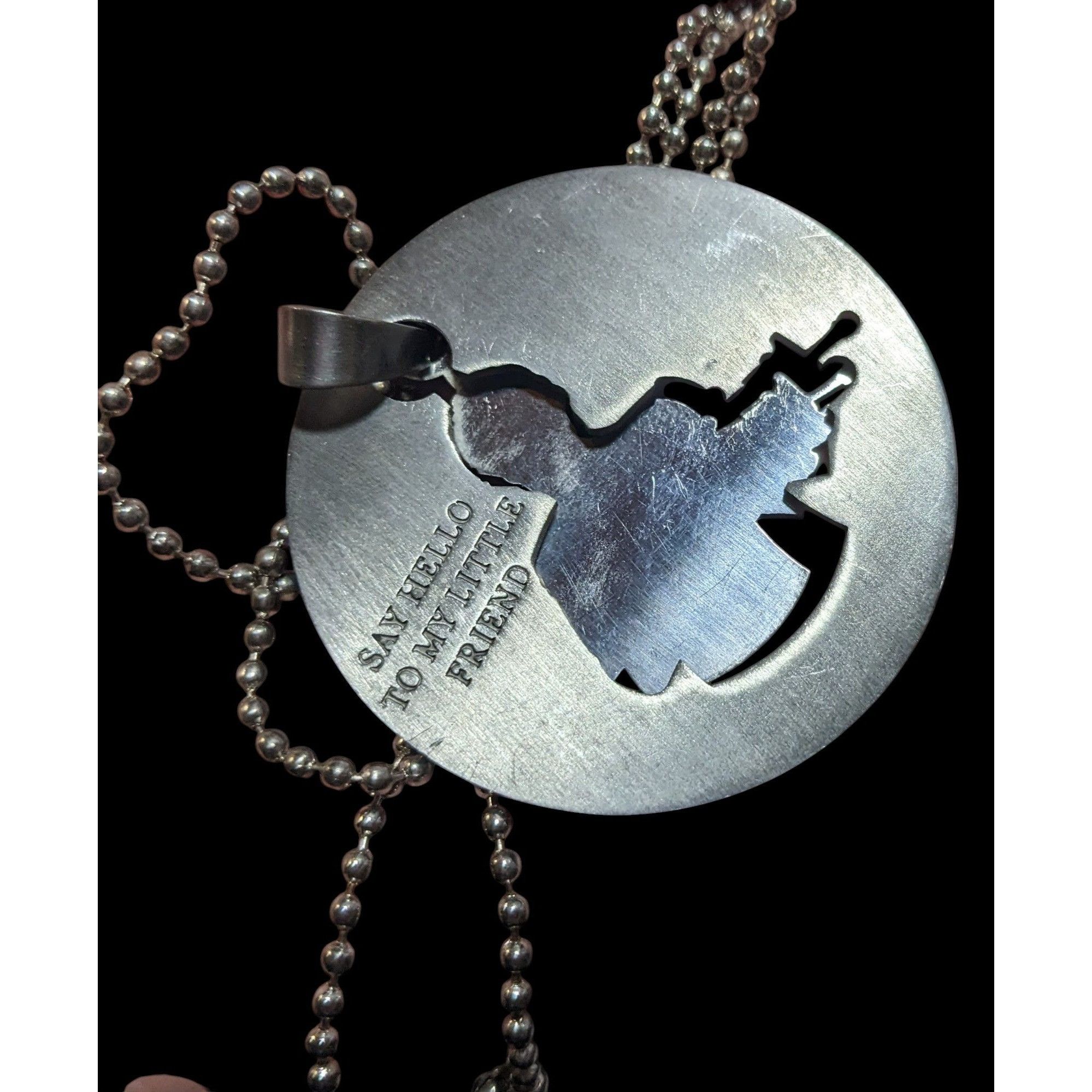Other Scarface Silver Tone Cutout Pendant Necklace Size ONE SIZE - 2 Thumbnail