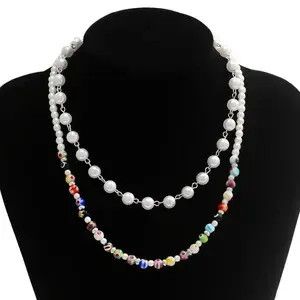 Jewelry Colorful Beaded Neck Chains Size ONE SIZE - 3 Thumbnail