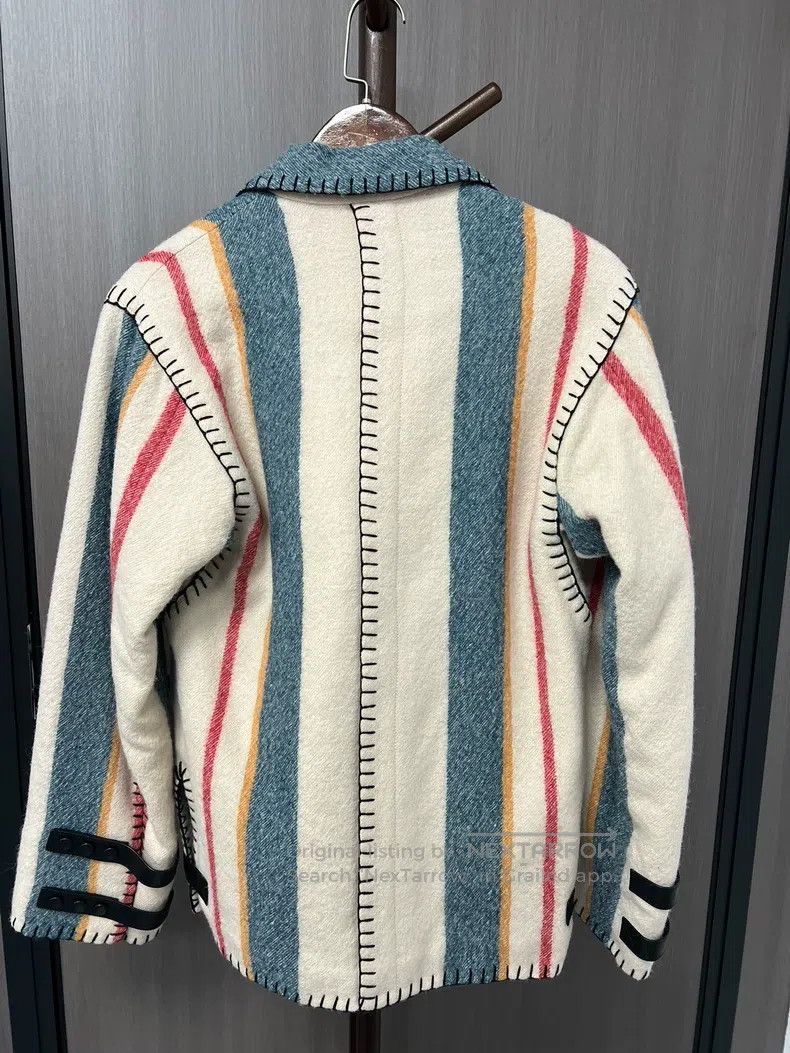 Loewe Loewe Color block vertical striped woolen jacket Size XXS / US 00 / IT 34 - 2 Thumbnail