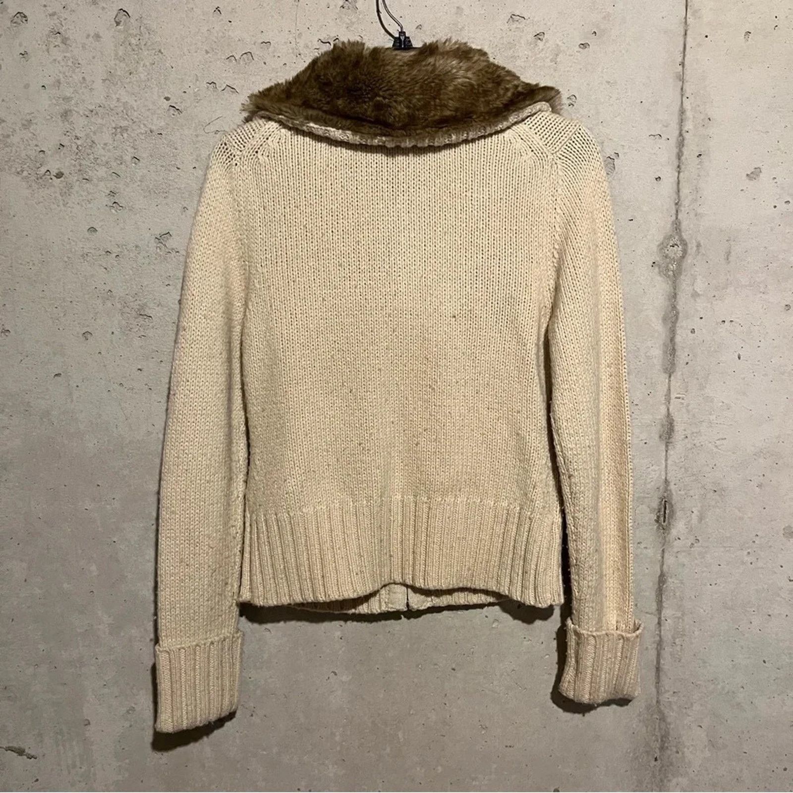 Ann Taylor Ann Taylor Loft Womens Zip Cardigan Sweater Lambswool S Size S / US 4 / IT 40 - 7 Thumbnail