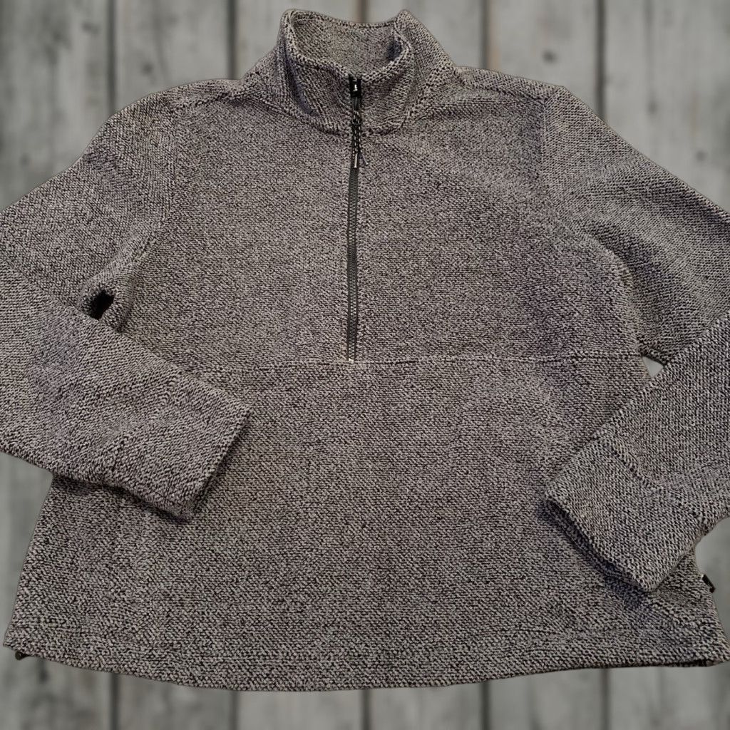 Eddie Bauer Eddie Bauer Sweatshirt Pullover 1/2 Zip Fleece Womens Large Gray Speckled Pockets Mock Neck 1/4 Zip Activewear Mens? Wait end. Size L / US 10 / IT 46 - 1 Thumbnail