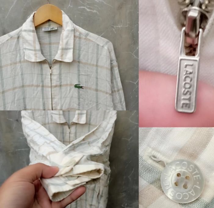 Lacoste × Vintage Lacoste crocodile casual work jacket Size US L / EU 52-54 / 3 - 4 Thumbnail