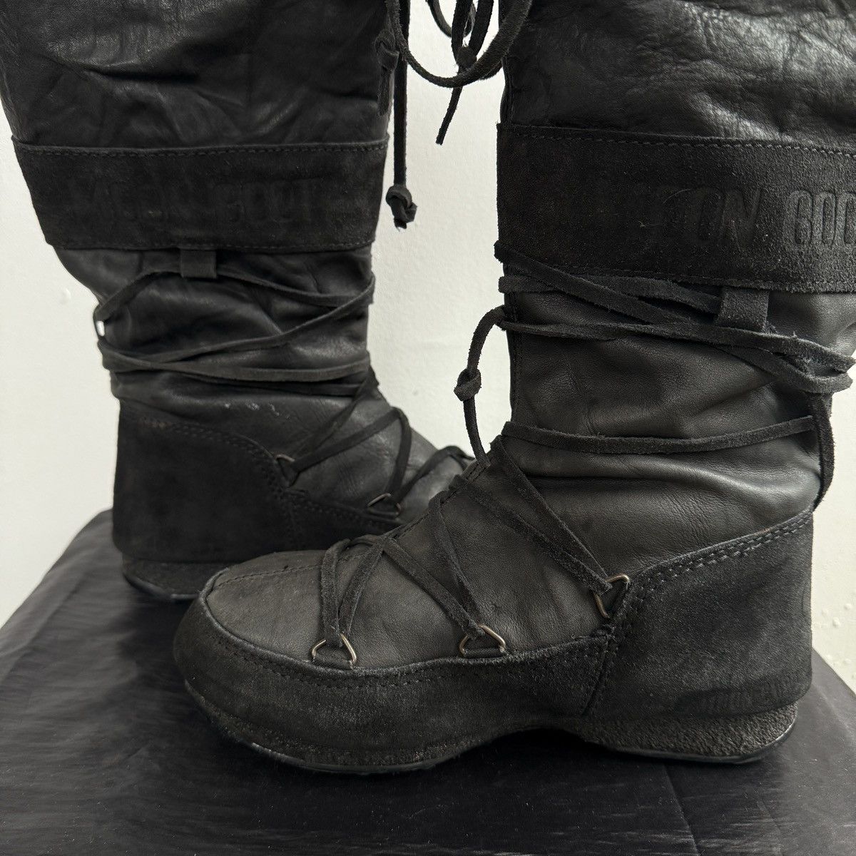 Moon Boot Vintage Tecnika Moon Boots Leather High Lace Up Size US 5.5 / IT 35.5 - 6 Thumbnail