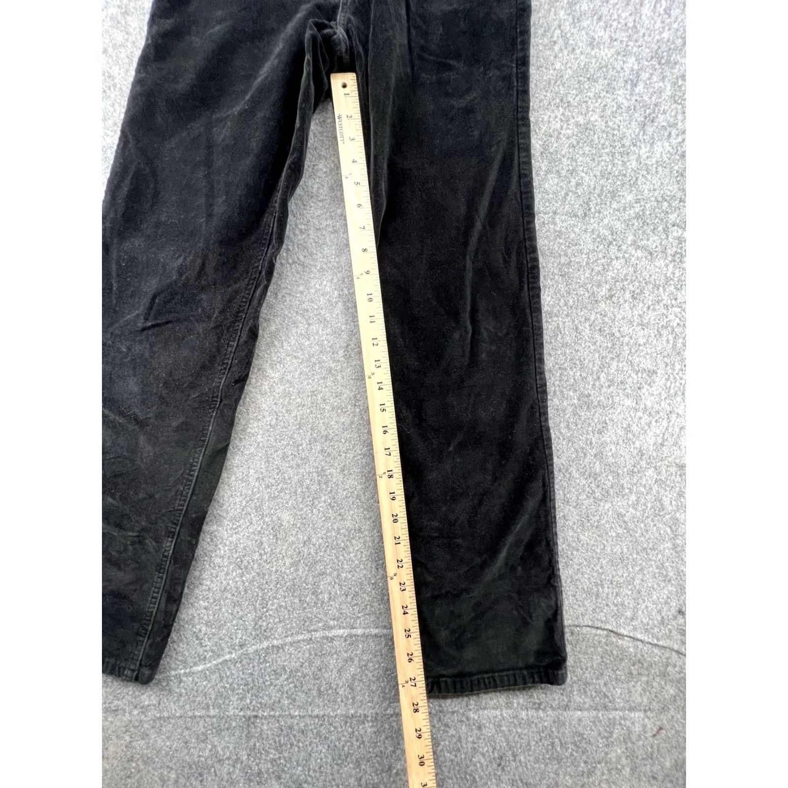 Denime Christopher Blue Jeans Women’s High-Rise Black Denim Corduroy Size 2 Size 26" / US 2 / IT 38 - 2 Thumbnail