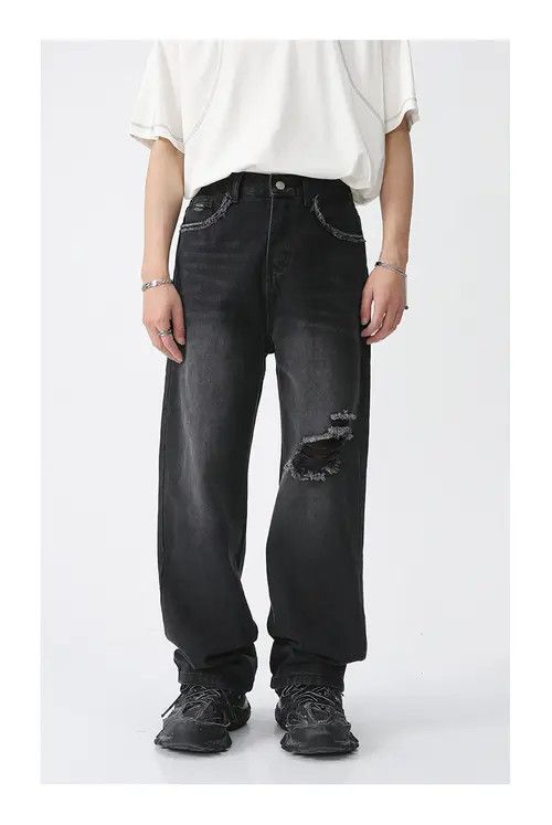 Other Men's straight-leg trendy ripped jeans Size US 32 / EU 48 - 1 Thumbnail