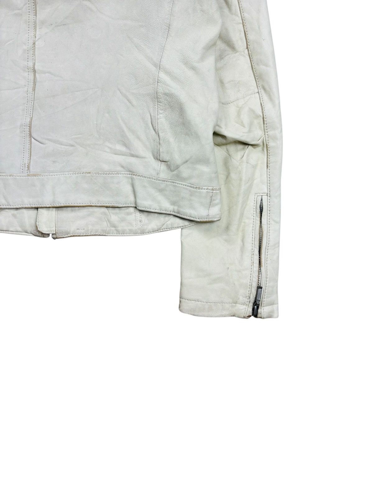 Ekam 2000s Tornado Mart - Vkei Style Cyber White Leather Jacket Size US M / EU 48-50 / 2 - 6 Thumbnail