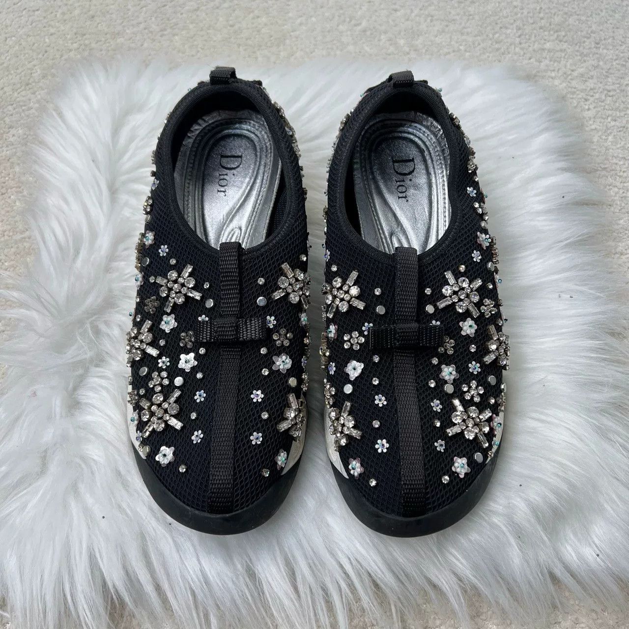 Dior Dior Crystal Embellished Garden Shoes Size US 4 / IT 34 - 1 Thumbnail