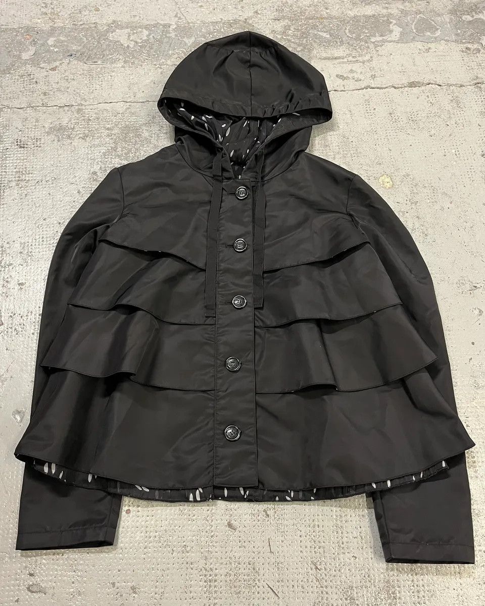 Emporio Armani SS2016 Emporio Armani Black Relief Nylon Jacket Size M / US 6-8 / IT 42-44 - 1 Thumbnail