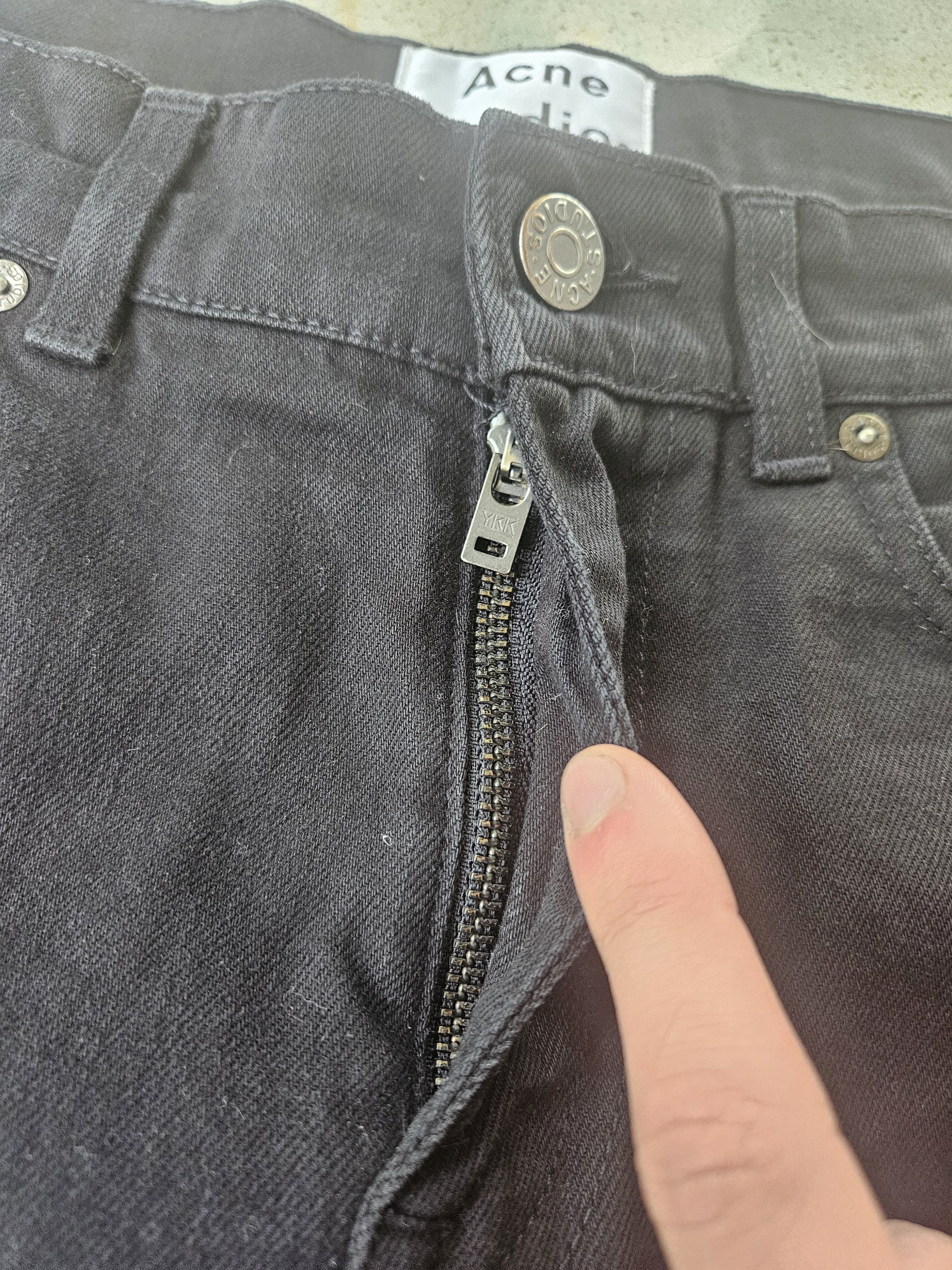 Acne Studios Thin Stay Cash Black Denim Jeans Size US 30 / EU 46 - 5 Thumbnail