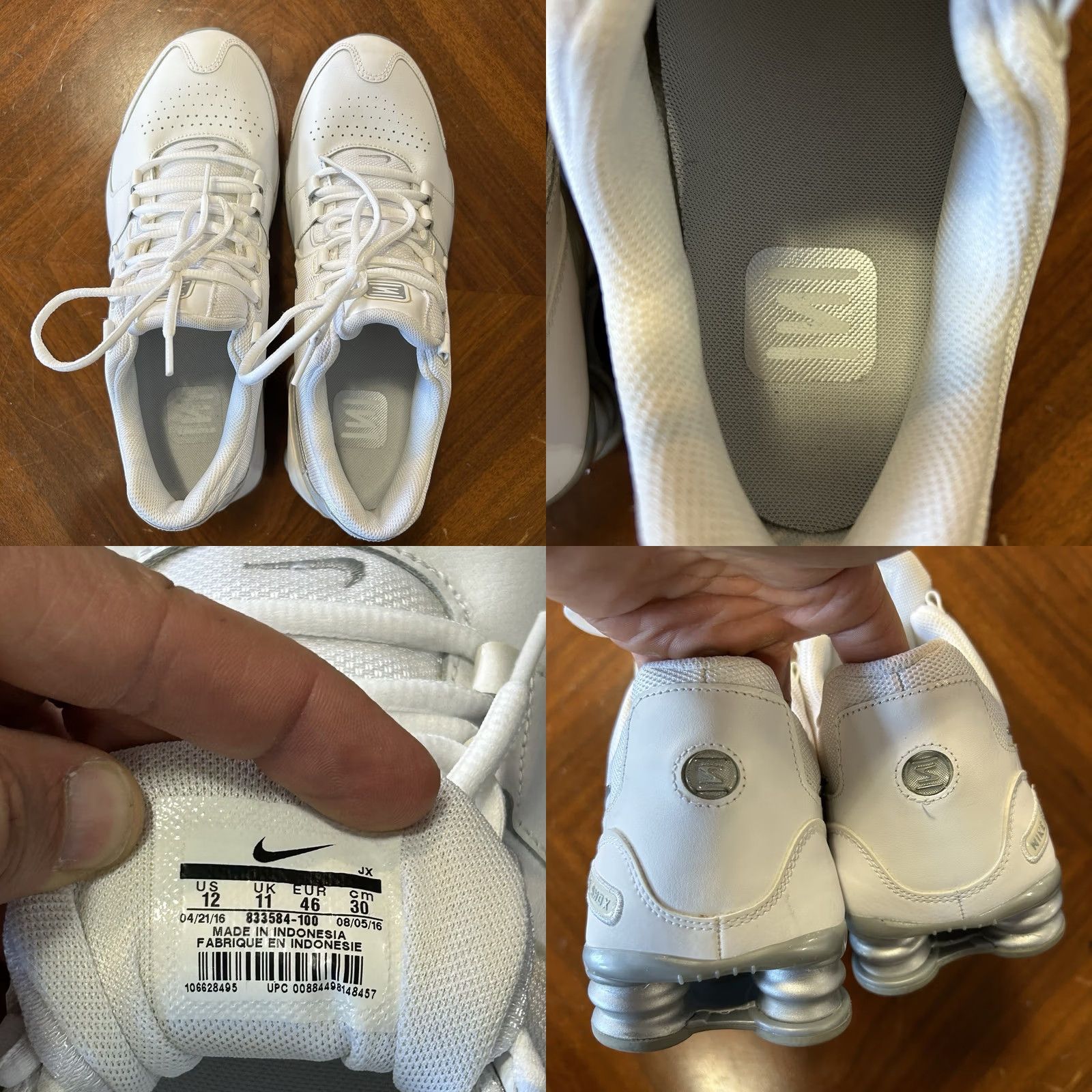 Nike Nike Shox Avenue White 833584-100 Sneaker Men 12 AS IS Good Condition 2016 Net Easy Size US 12 / EU 45 - 10 Thumbnail