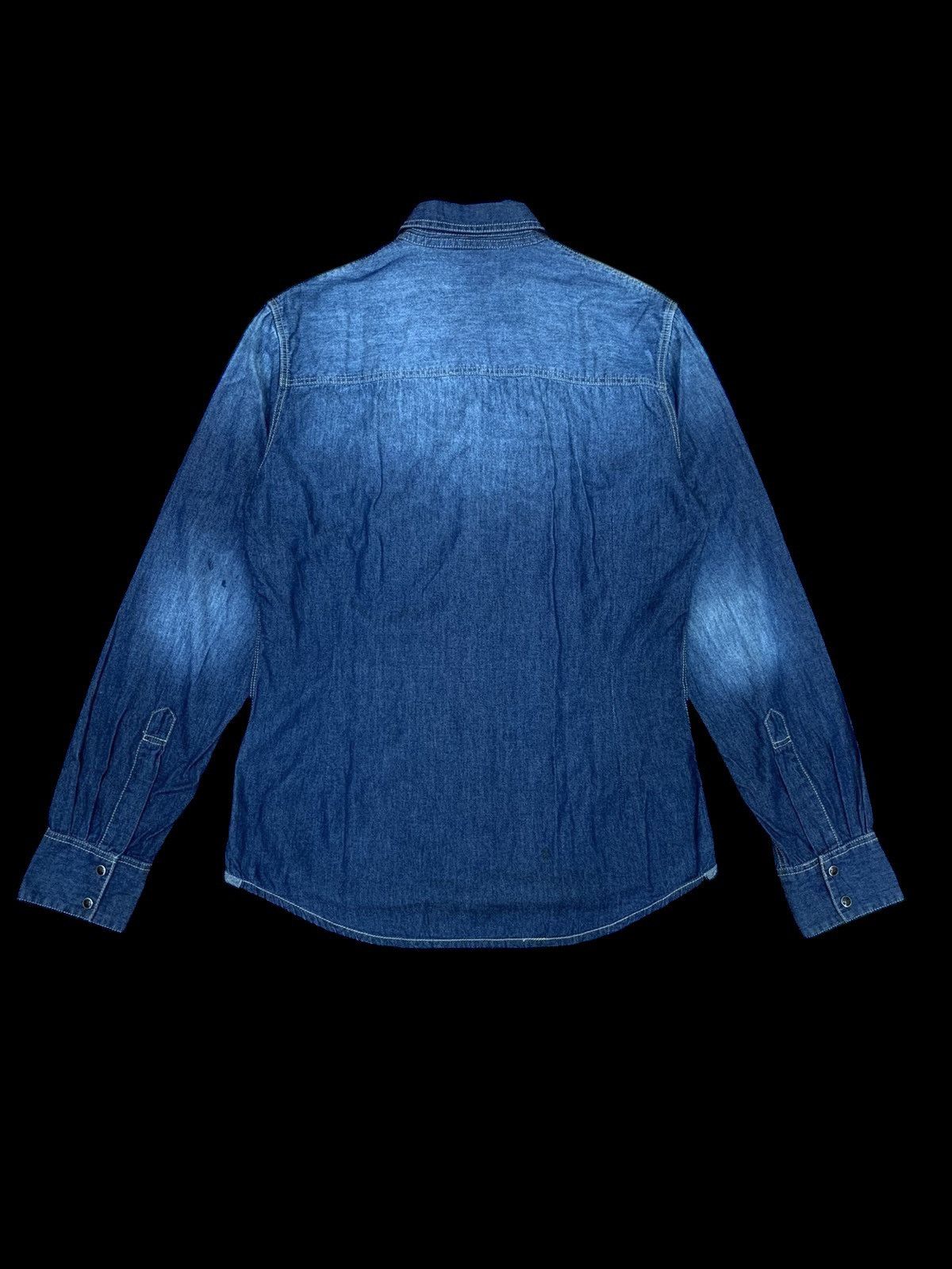 Japanese Brand × Vintage Homme 291295 pearl snap denim shirt Size US M / EU 48-50 / 2 - 12 Thumbnail