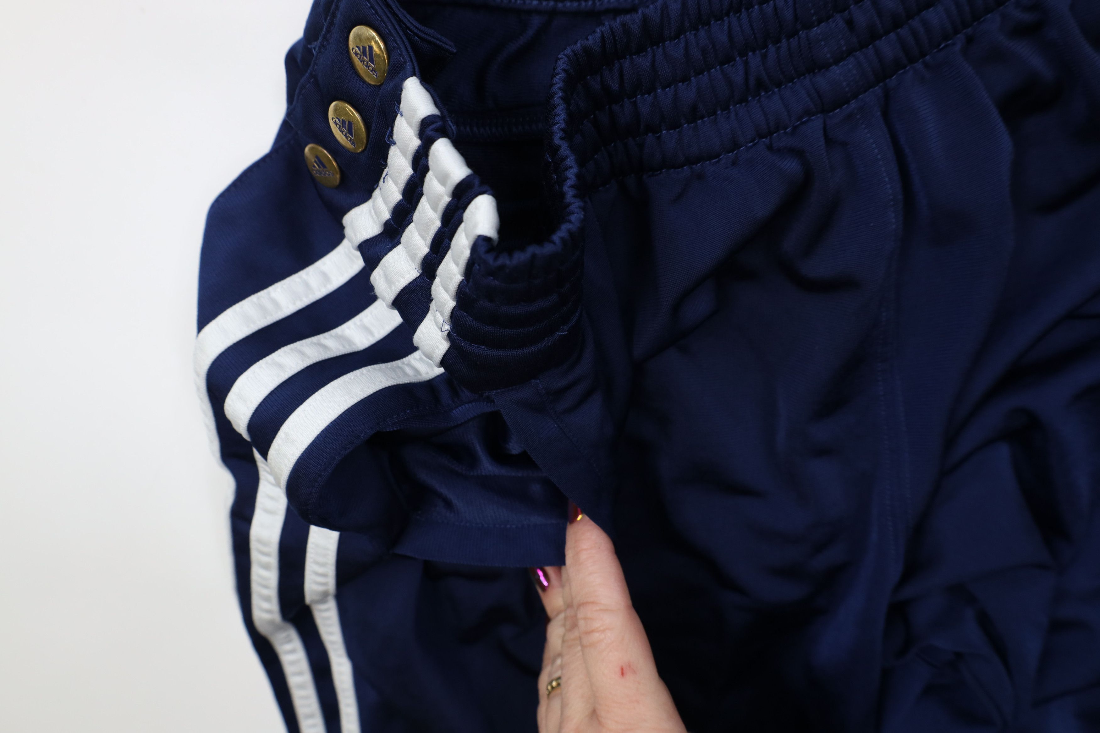 Adidas Vintage Adidas Spell Striped Tearaway Wide Leg Pants Blue Size US 32 / EU 48 - 7 Thumbnail