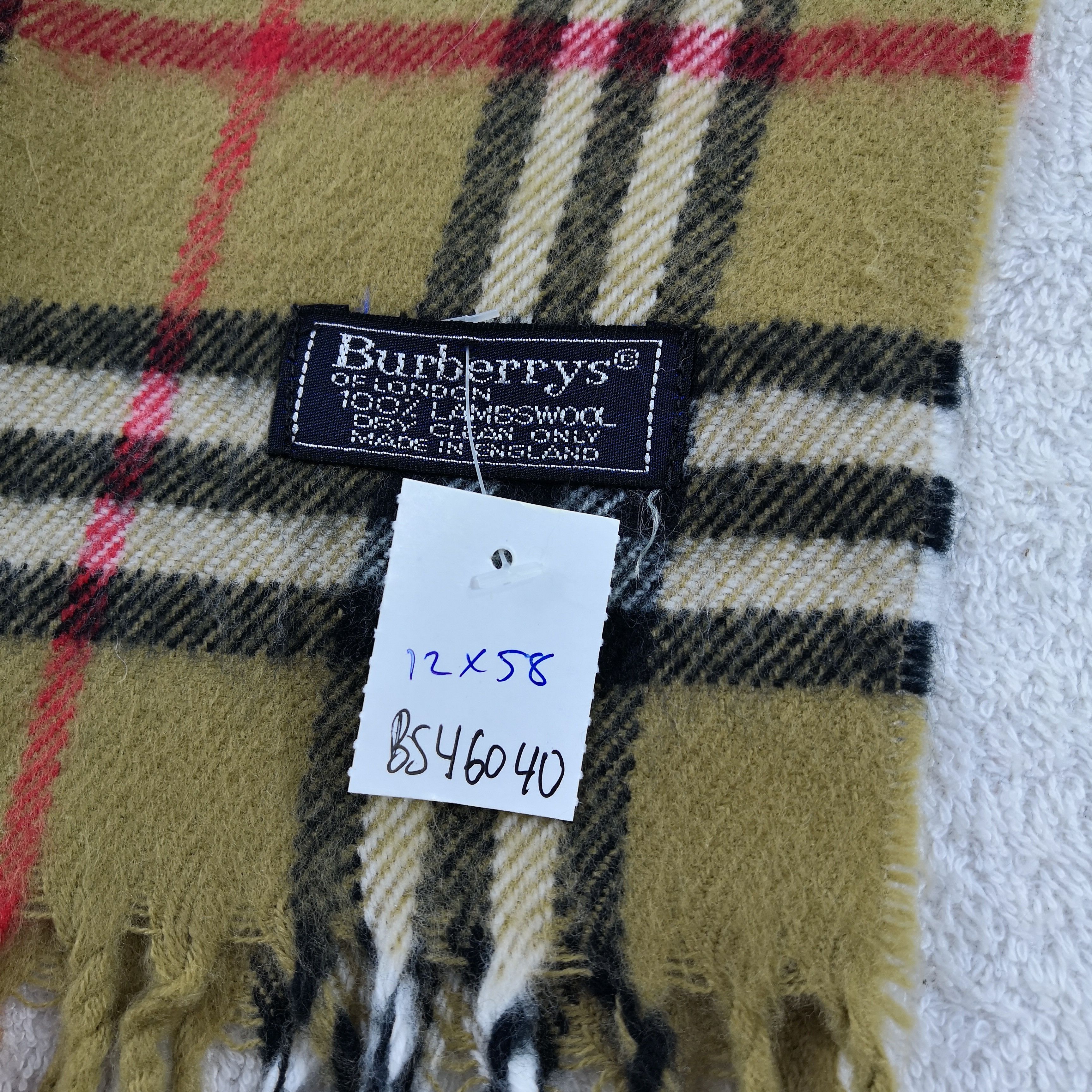 Burberry Vintage Wool Scarf Winter Scarves 56789 Size ONE SIZE - 5 Thumbnail