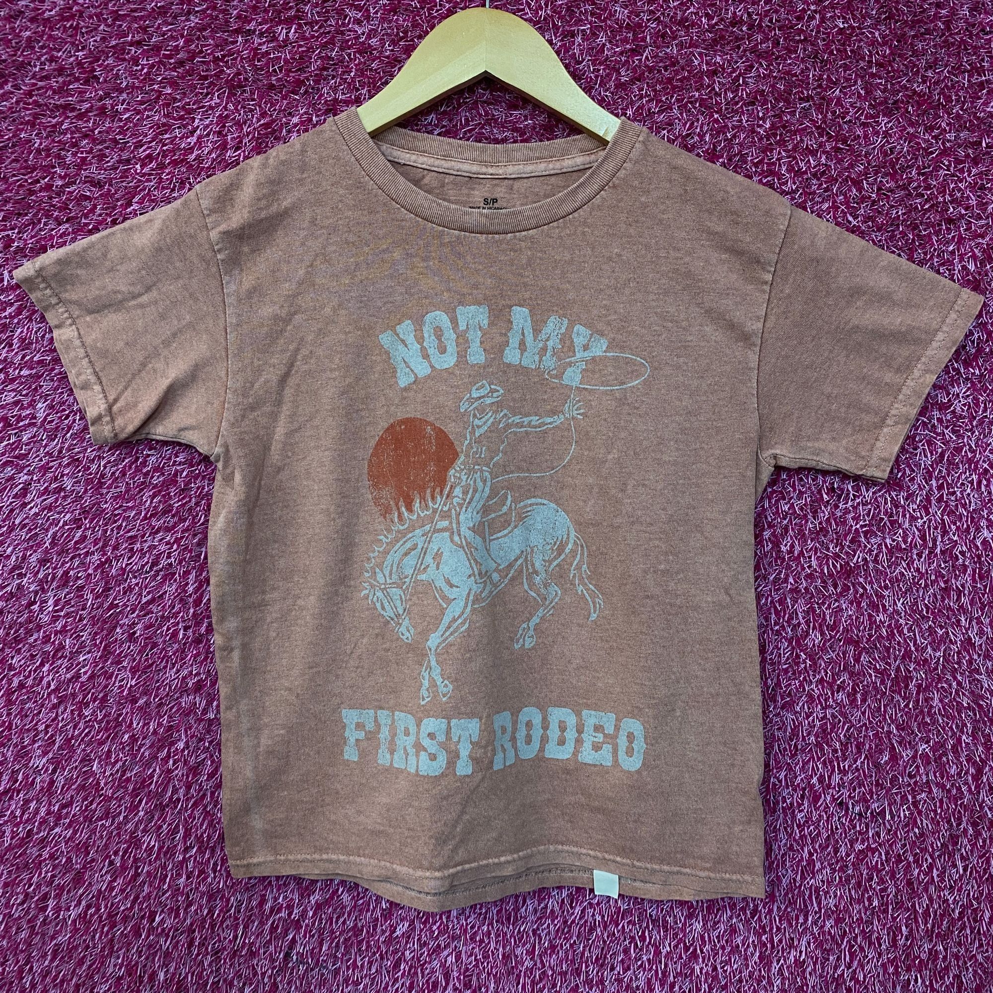 Not My First Rodeo Cowboy Vintage Style Graphic T-Shirt Smal