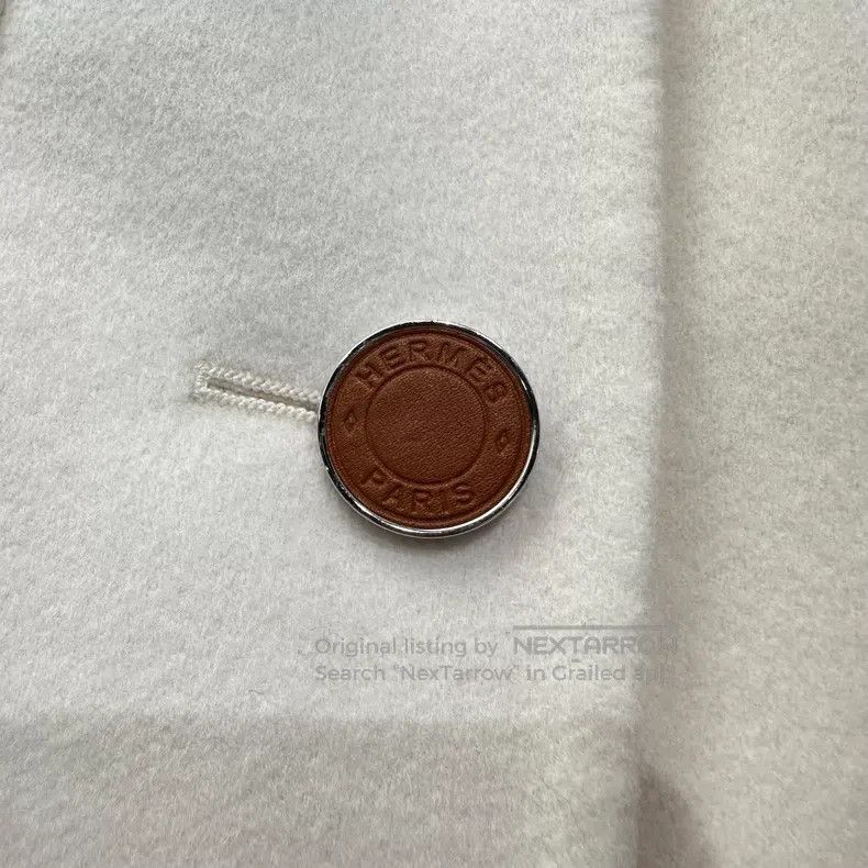 Hermes Hermes Collar leather button cashmere jacket Size XXS / US 00 / IT 34 - 6 Thumbnail