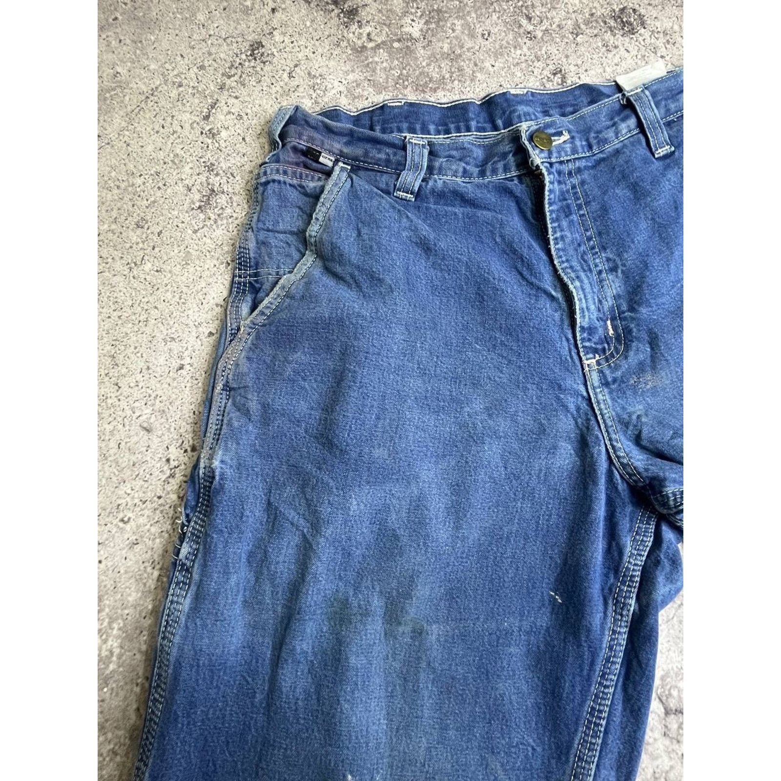 Carhartt Vintage Carhartt Denim Carpenter Pants Washed Distressed Size US 32 / EU 48 - 5 Thumbnail