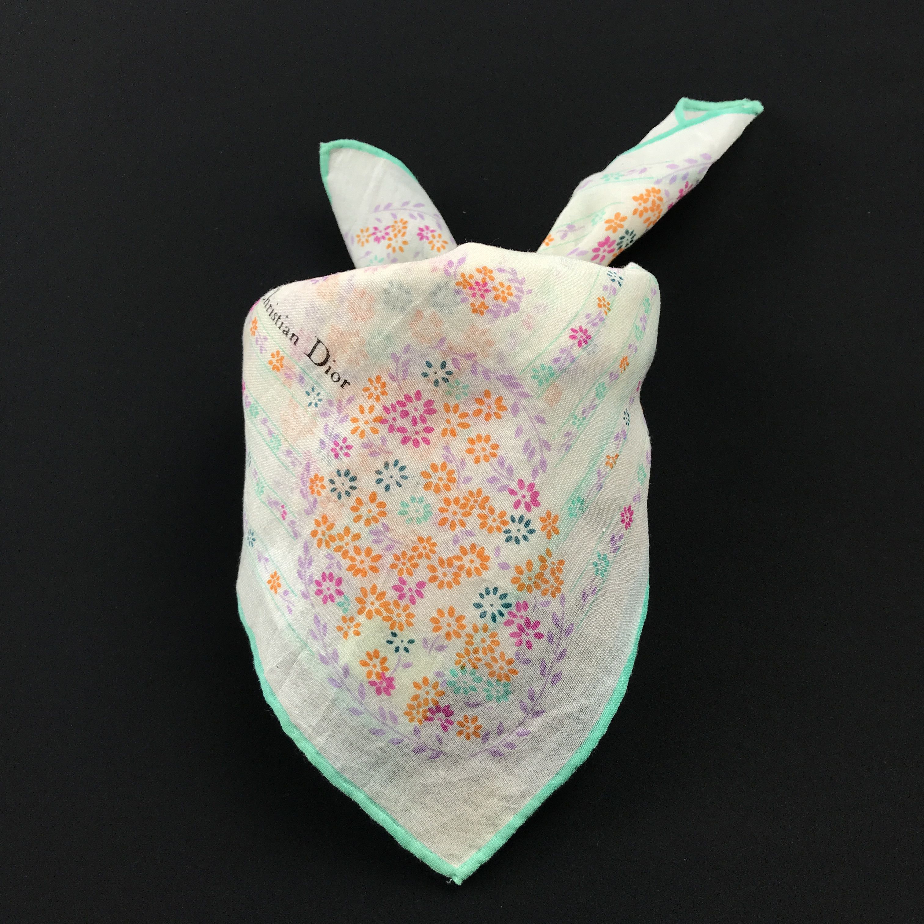 Christian Dior Monsieur × Vintage Vintage Christian Dior Bandana Neckerchief Handkerchief Size ONE SIZE - 4 Thumbnail