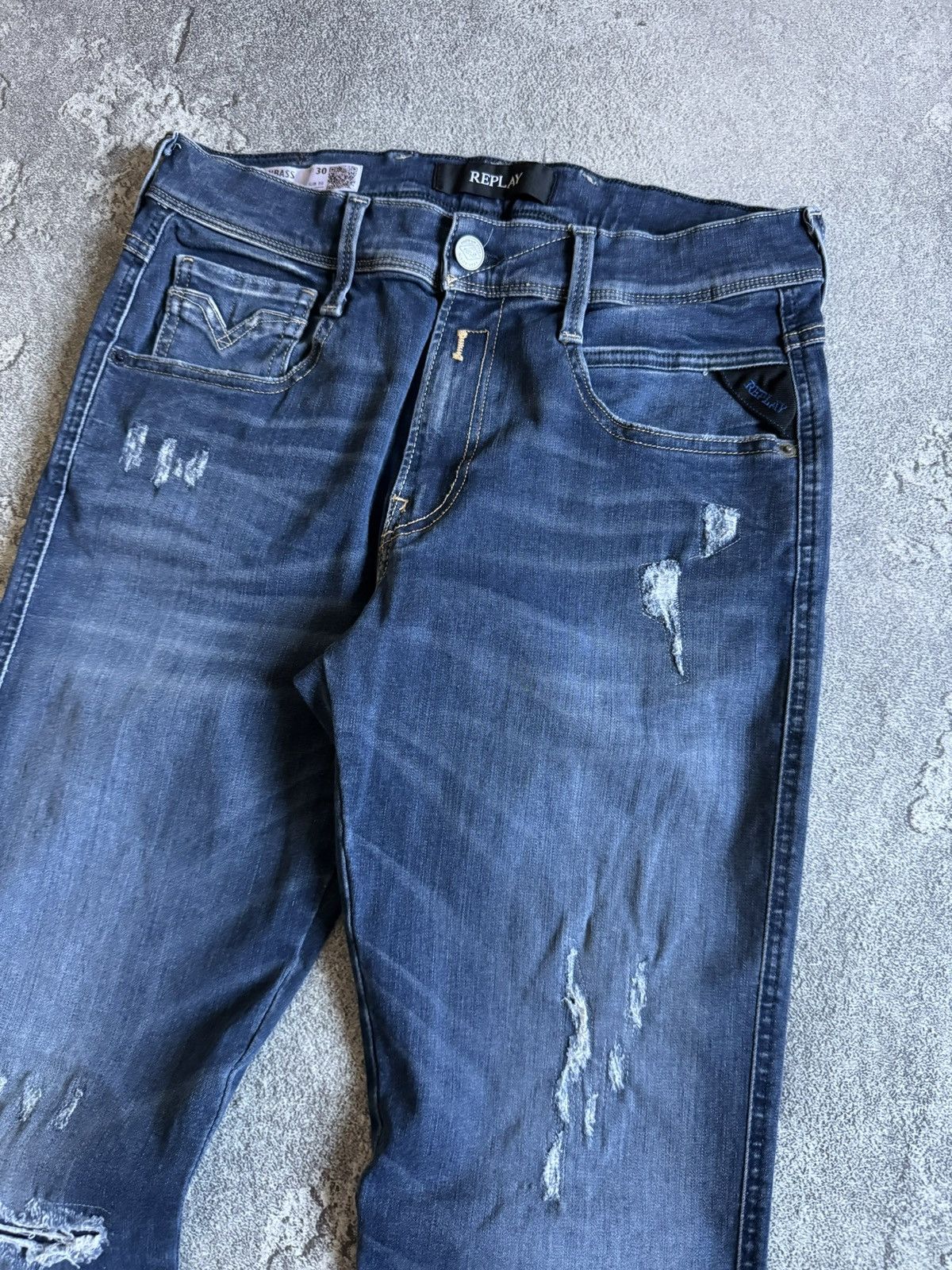 Replay Replay 30/32 Anbass distressed jeans denim pants trousers Size US 30 / EU 46 - 3 Thumbnail