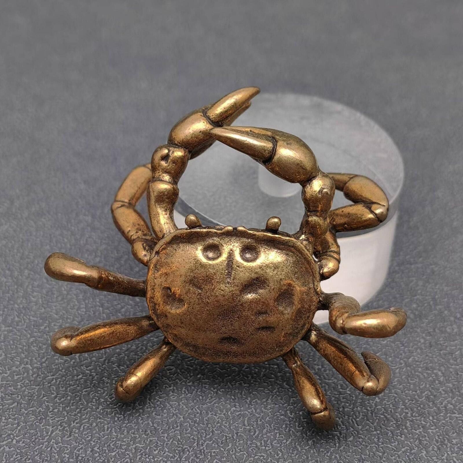 The Unbranded Brand Brass Crab Miniature Figurine Decorative Accent Size ONE SIZE - 5 Thumbnail
