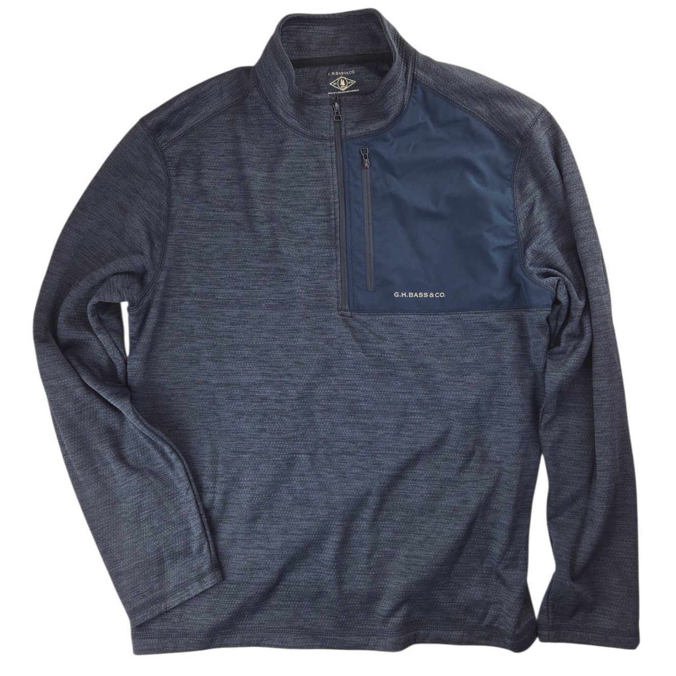 G.H. Bass & Co. G.H. Bass | Blue Quarter Zip Fleece with Chest Pocket | Med Size US M / EU 48-50 / 2 - 1 Thumbnail