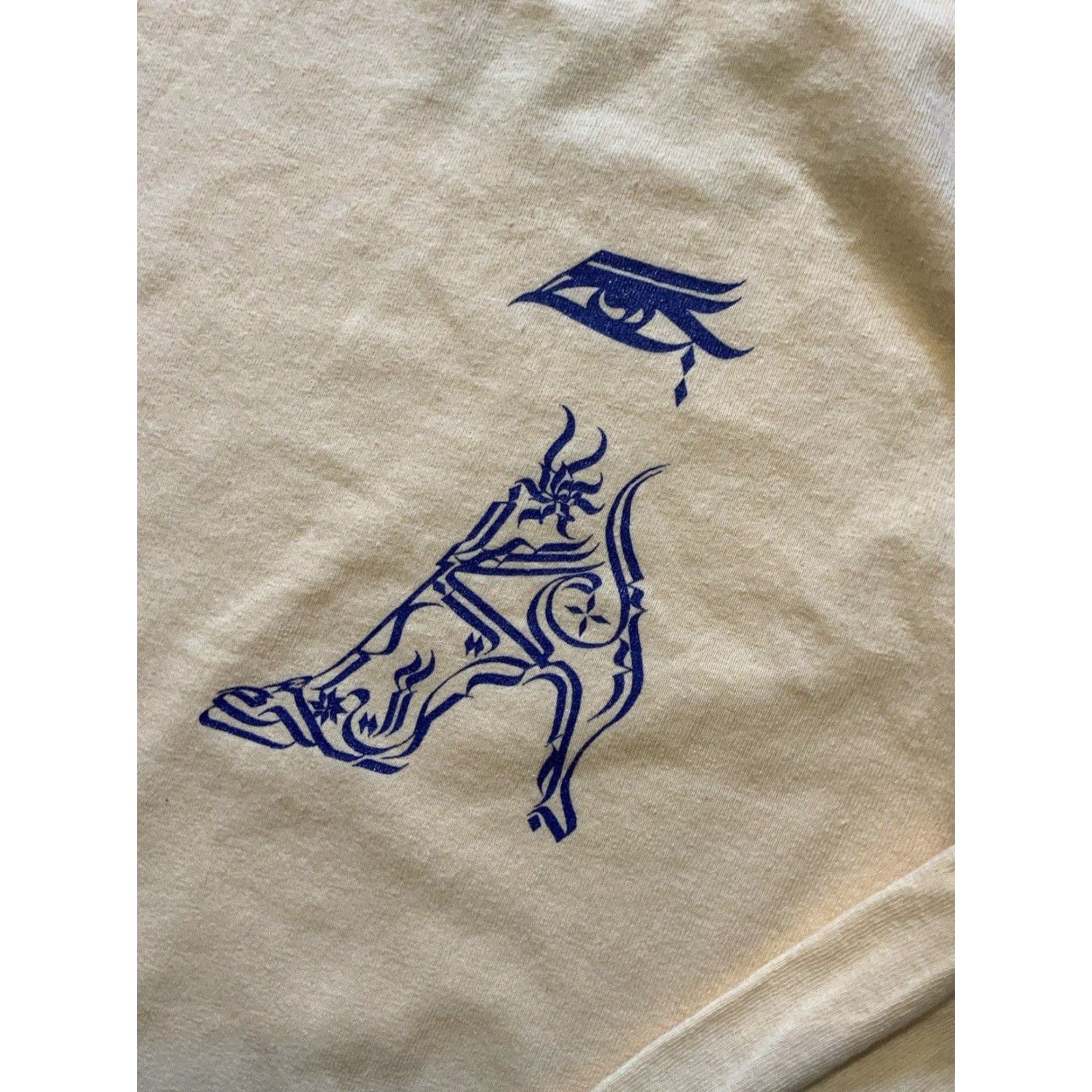 TOGA VIRILIS VINTAGE Toga Virilis Archives Hieroglyphics Japan Graphic L/S Crewneck T-Shirt Sz. 44 Mens Yellow 90s Modern? Size US XXL / EU 58 / 5 - 6 Thumbnail