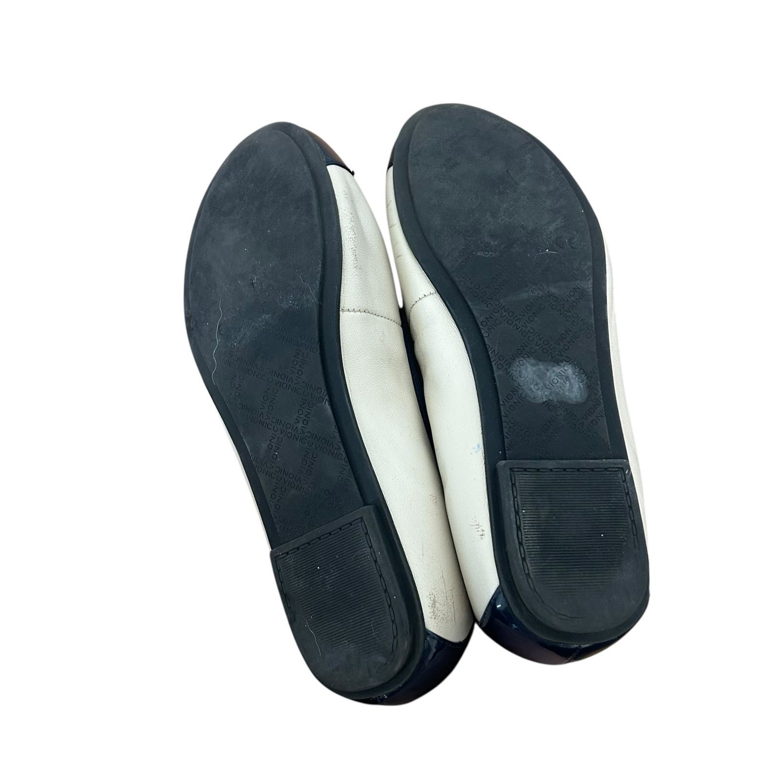 Vionic Vionic Black Cream Leather Minna Flats Sz 8 Size US 8 / IT 38 - 5 Thumbnail