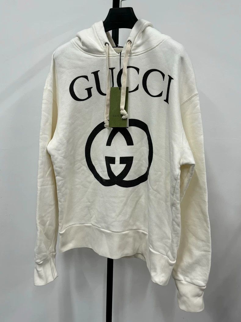 Gucci GUCCI Logo Print Hooded Sweatshirt for Men- DMC Size US XS / EU 42 / 0 - 1 Thumbnail