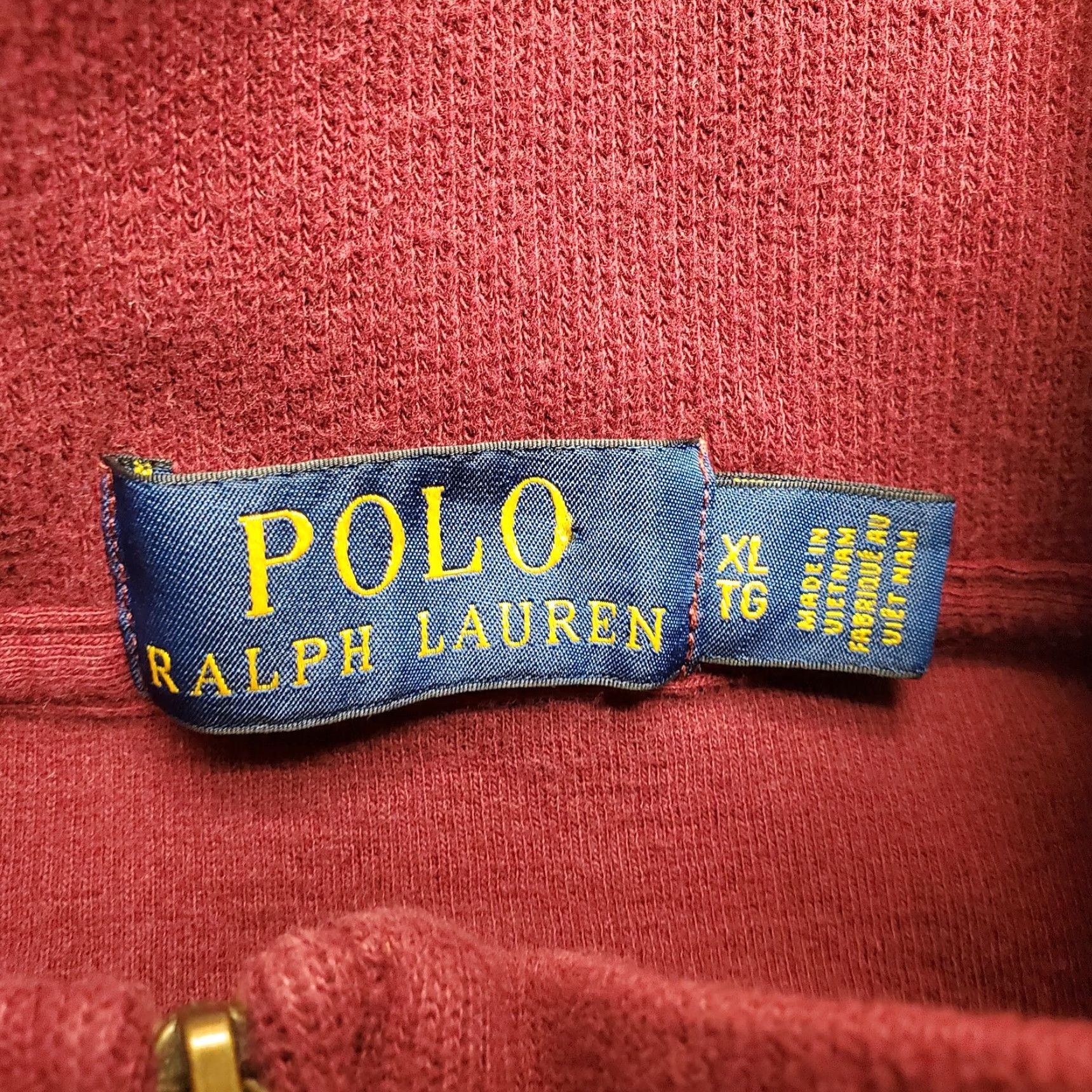 Polo Ralph Lauren Polo Ralph Lauren Sweater Mens XL Red Zip Pullover 100% Cotton Knit Mock Neck Pullover Casual Logo Embroidered Zipper Long Sleeve Size US XL / EU 56 / 4 - 4 Thumbnail