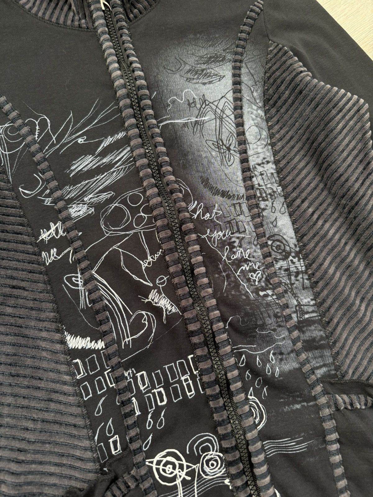 Hysteric Glamour Crazy Abstraction Y2k Blouses With Zip 2000s Fairy Core Size M / US 6-8 / IT 42-44 - 8 Thumbnail
