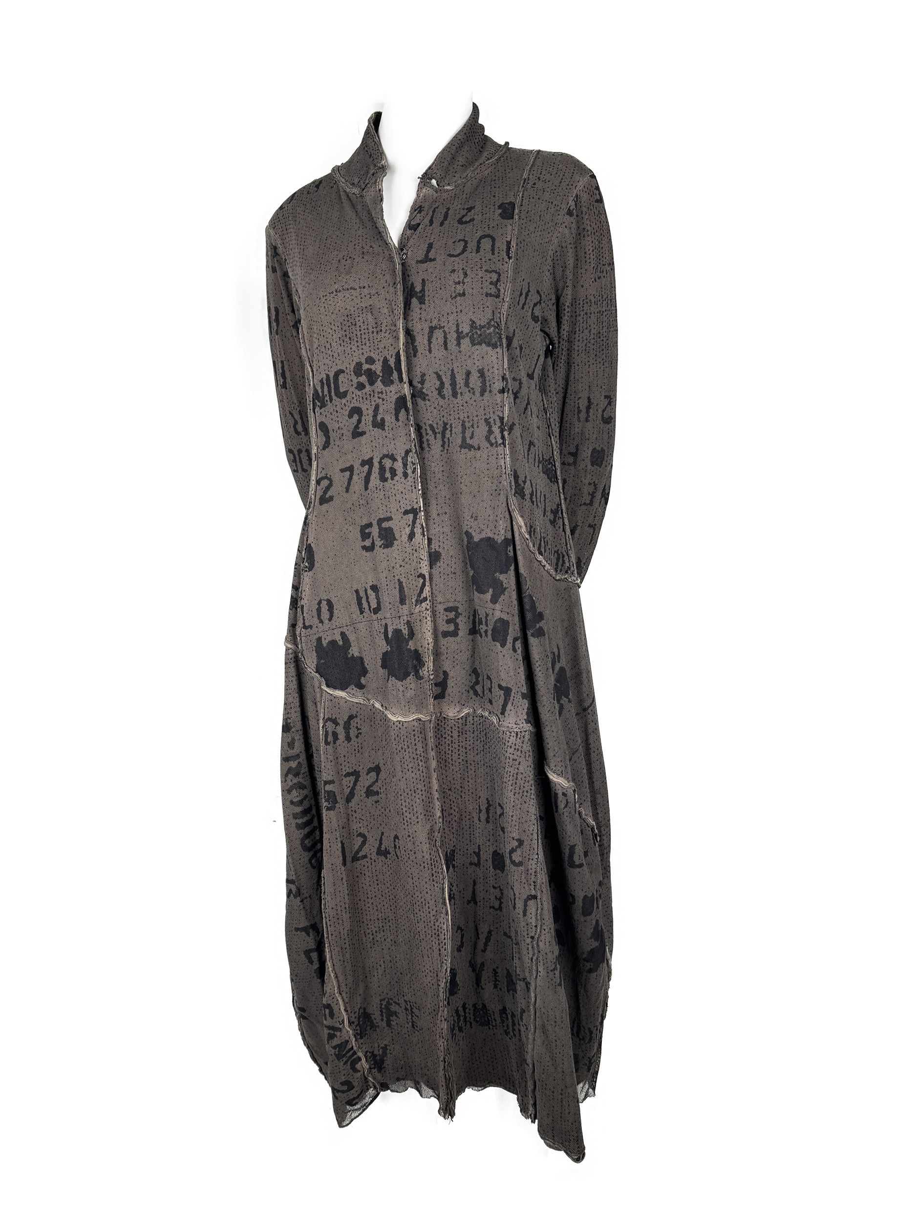 Rundholz Rundholtz Black Label Dress Patchwork Print Mesh Olive Size S / US 4 / IT 40 - 1 Thumbnail