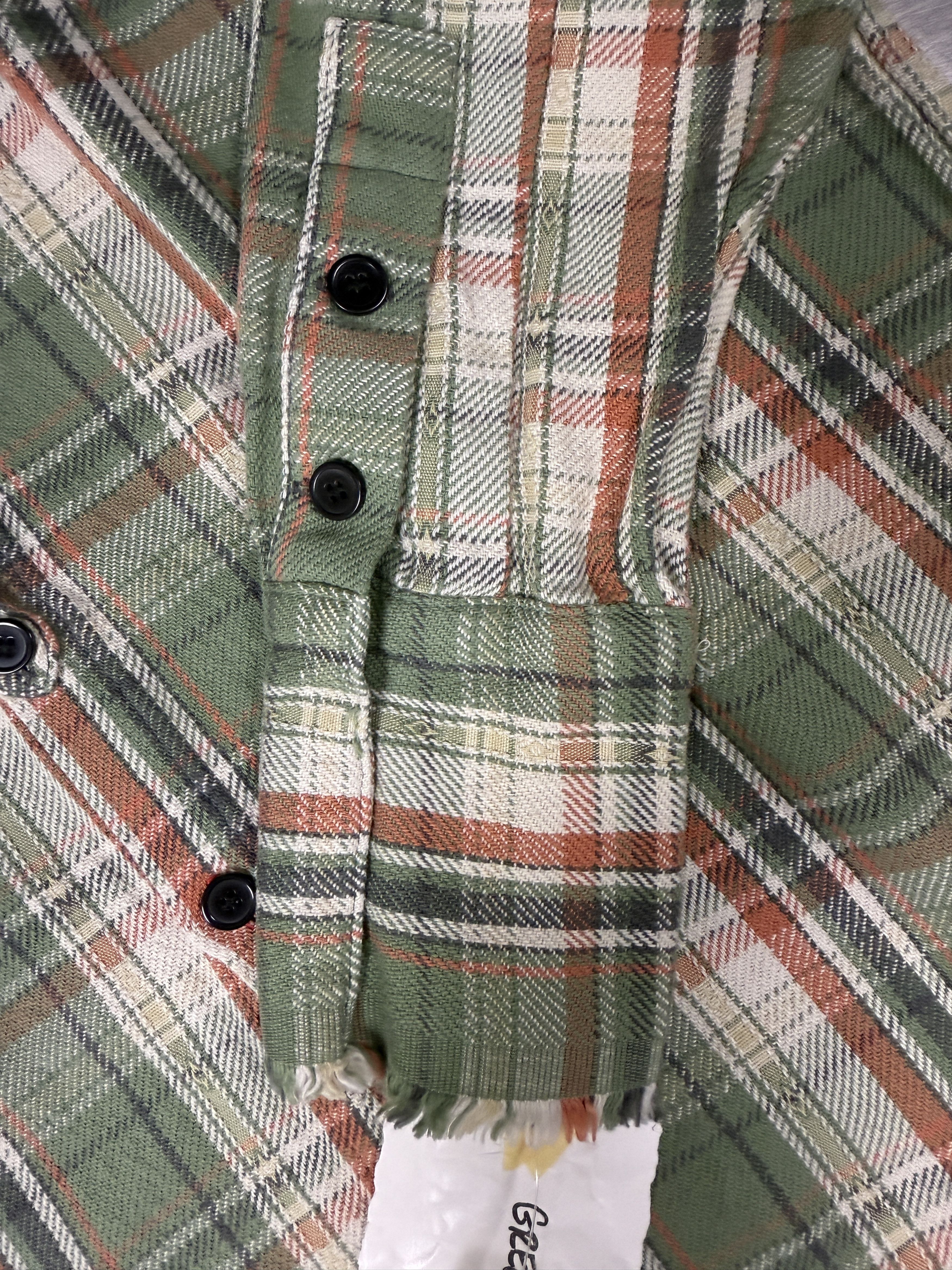 Greg Lauren $850 Greg Lauren Army Plaid Studio Shirt Size US M / EU 48-50 / 2 - 6 Thumbnail
