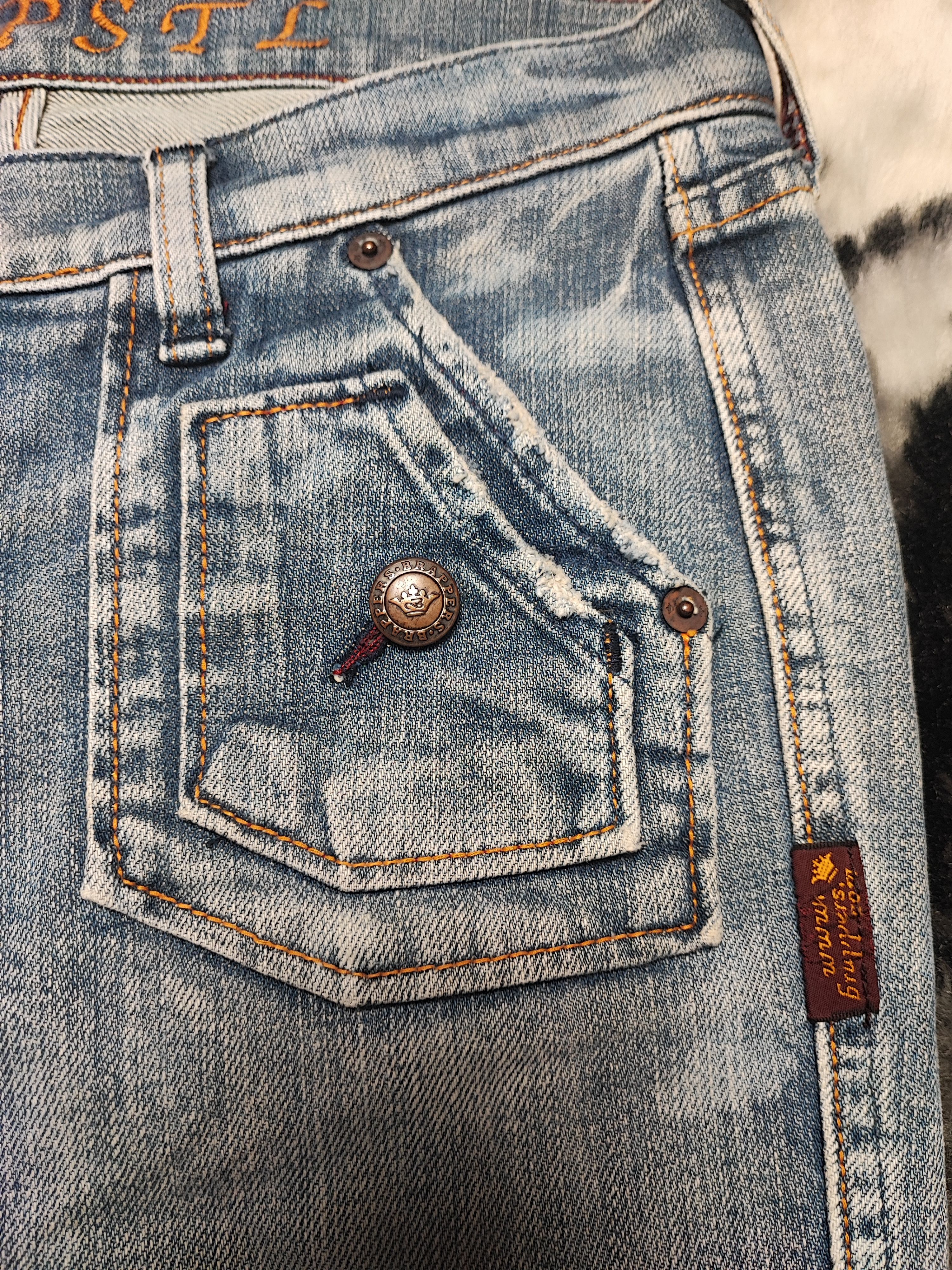 Jean Vintage Brappers Bootcut Flared Jeans Size 29" - 10 Thumbnail