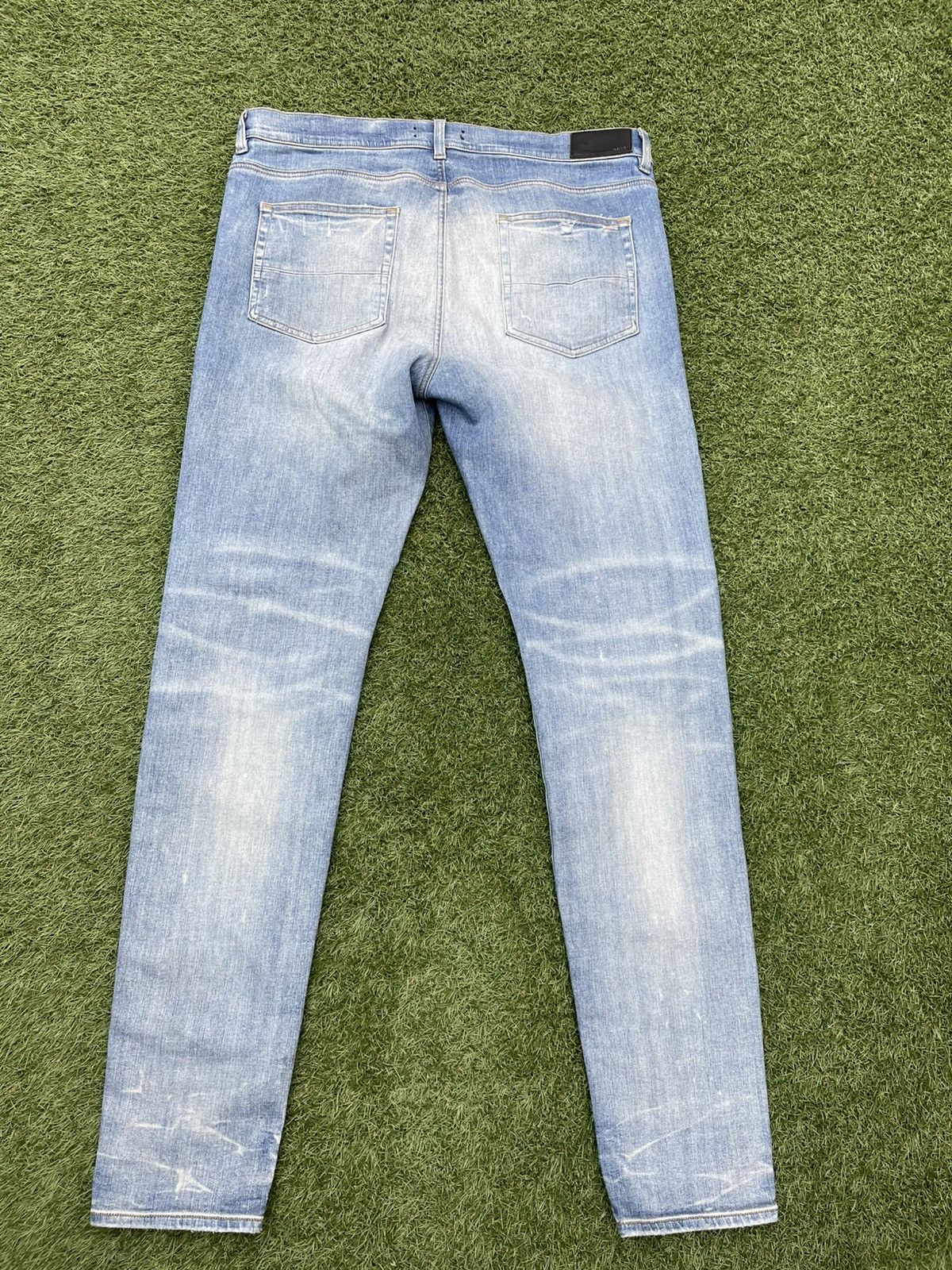 Amiri Size 40 - Amiri Blue Denim Brown Patch Jeans $1090 Retail Size US 40 / EU 56 - 5 Thumbnail