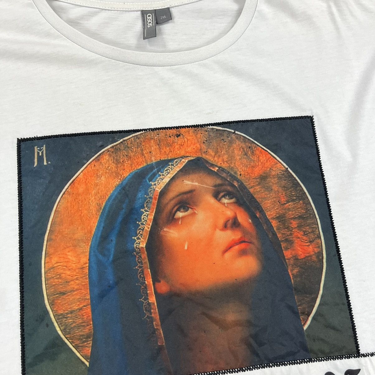 Asos ASOS T-Shirt Virgin Mary “Saints” Big Logo White Size 2XL Size US XXL / EU 58 / 5 - 6 Thumbnail