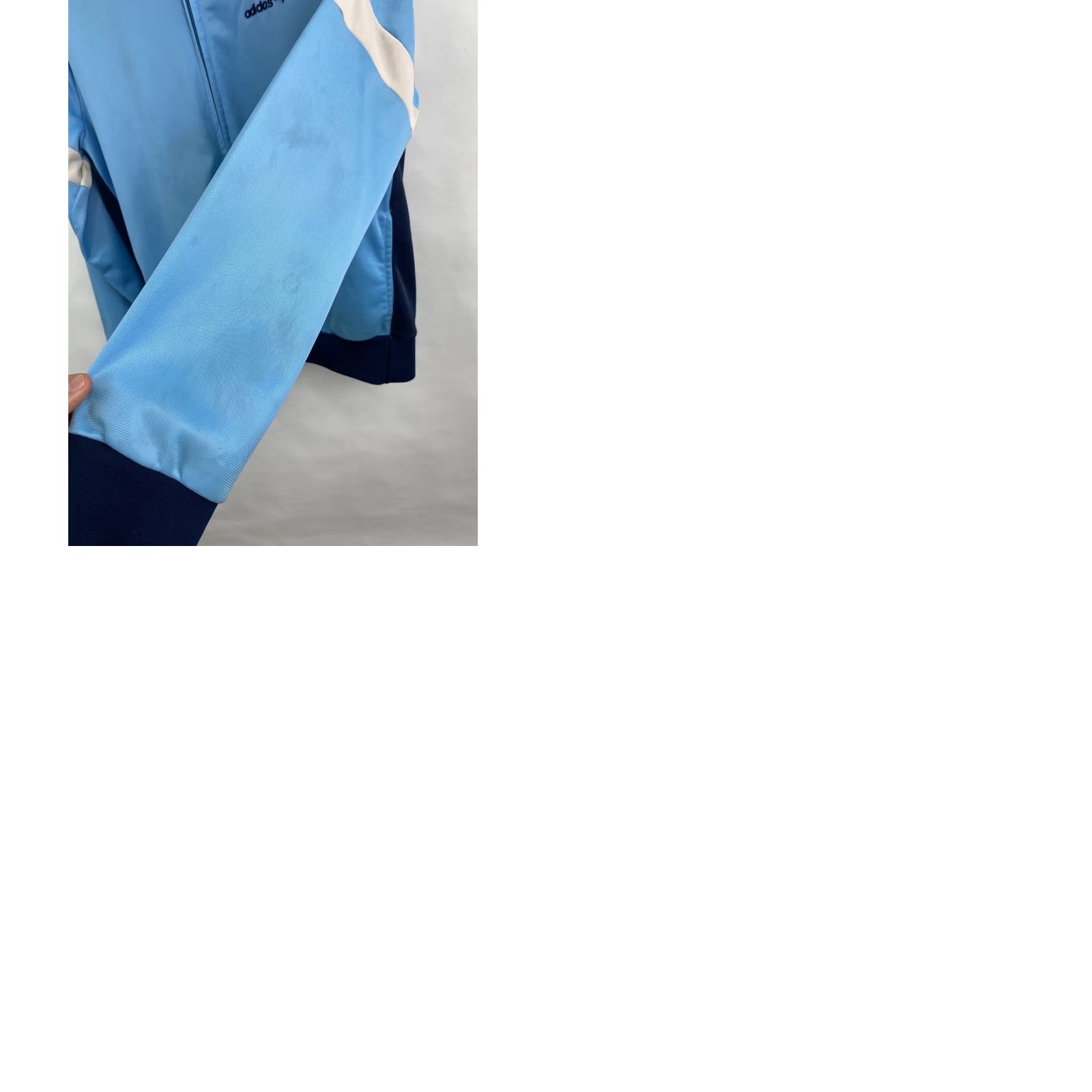 Adidas VINTAGE Adidas Retro Zip Hoodie 80s Olympic Style Rare Y2K Hoodie Mens L Blue Size US L / EU 52-54 / 3 - 10 Thumbnail