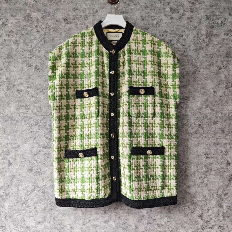 Gucci Gucci Checkered wool vest coat Size S / US 4 / IT 40 - 1 Thumbnail