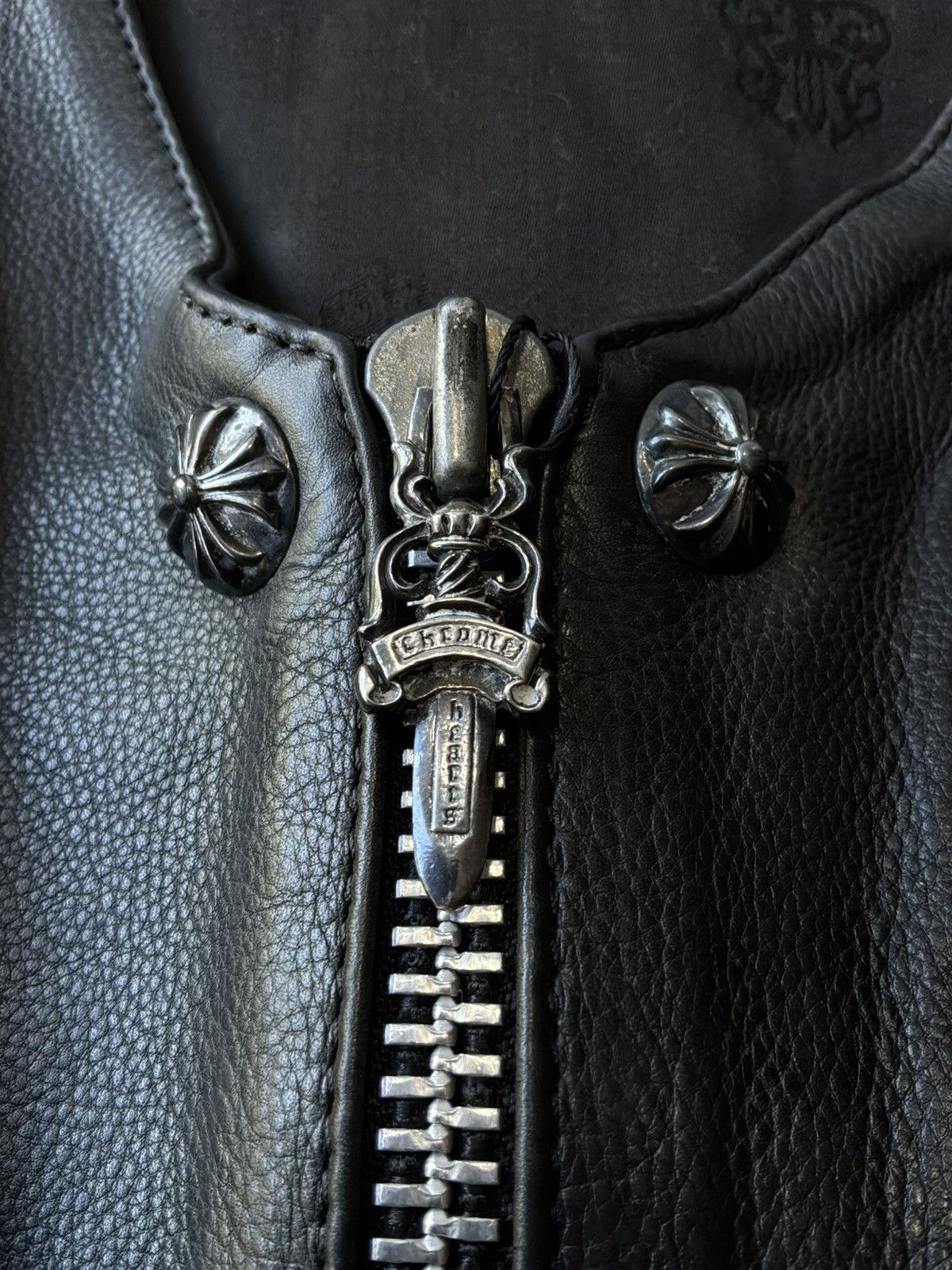 Chrome Hearts 90s Chrome Hearts - Filigree Cross Leather Vest Size US S / EU 44-46 / 1 - 8 Thumbnail