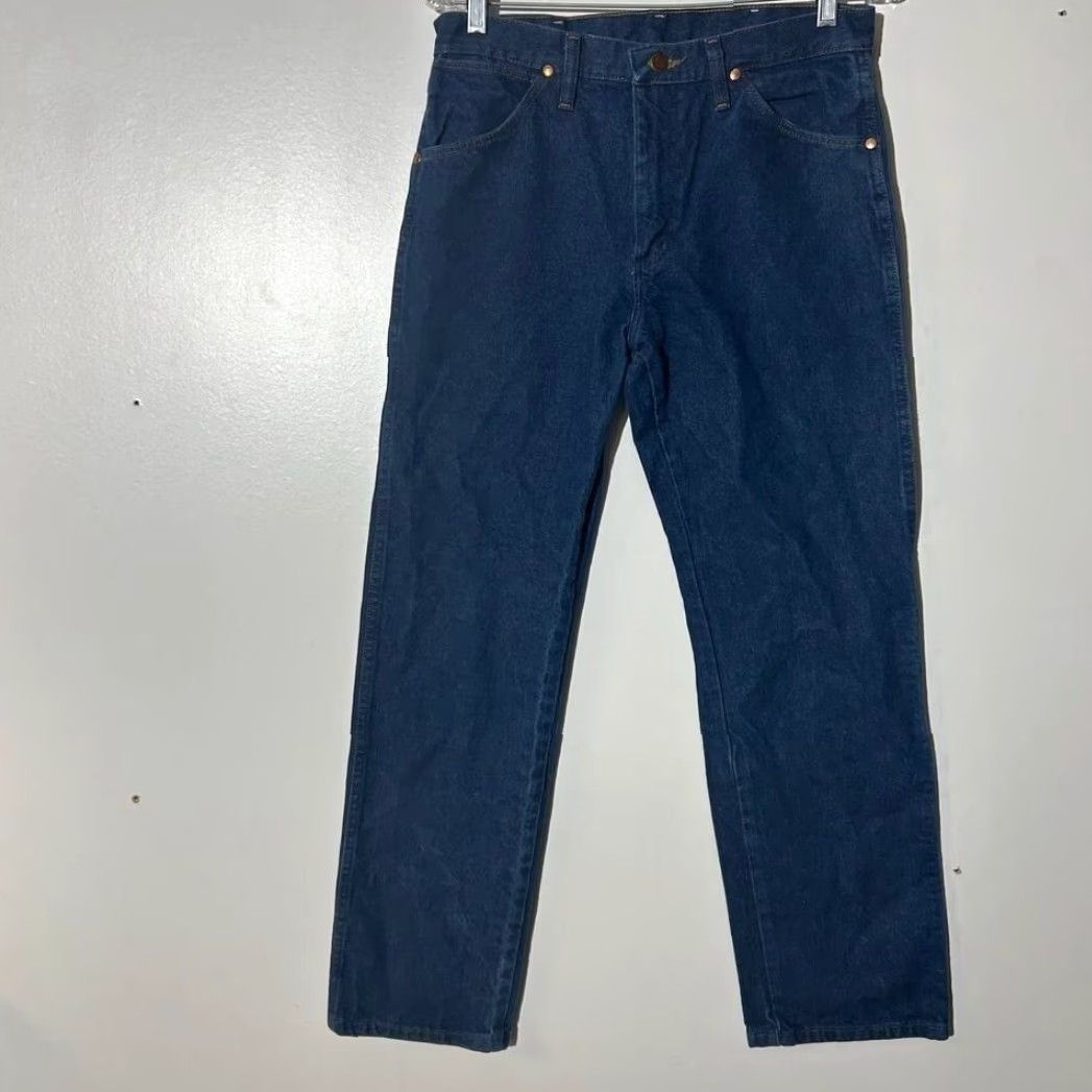 Wrangler VINTAGE Wrangler Western Cowboy Straight Leg Blue Denim Jeans Men 30x30 Jeans Mens Blue Denim Wrangler Straight Leg 30x30 Wrangler Jeans Mens Size US 30 / EU 46 - 3 Thumbnail