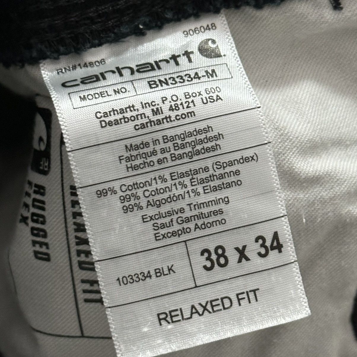 Carhartt Carhartt Double Knee Duck Canvas Pants 38x34 Black BN3334-M Size US 38 / EU 54 - 8 Thumbnail