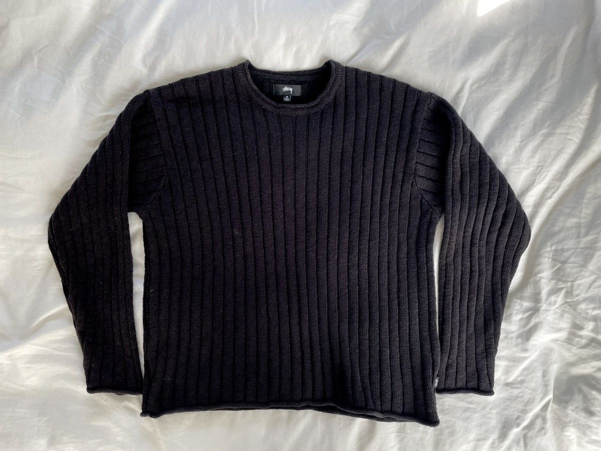 Stussy Stussy cotton slub ribbed crew sweater | Grailed