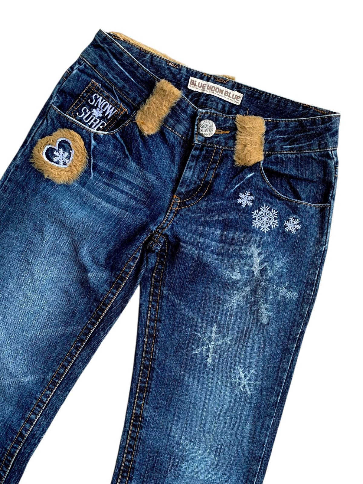 If Six Was Nine × Japanese Brand × Vintage Vintage Y2k Blue Moon Blue Hairy Jeans Japanese Style 🇯🇵 Size 30" / US 8 / IT 44 - 6 Thumbnail