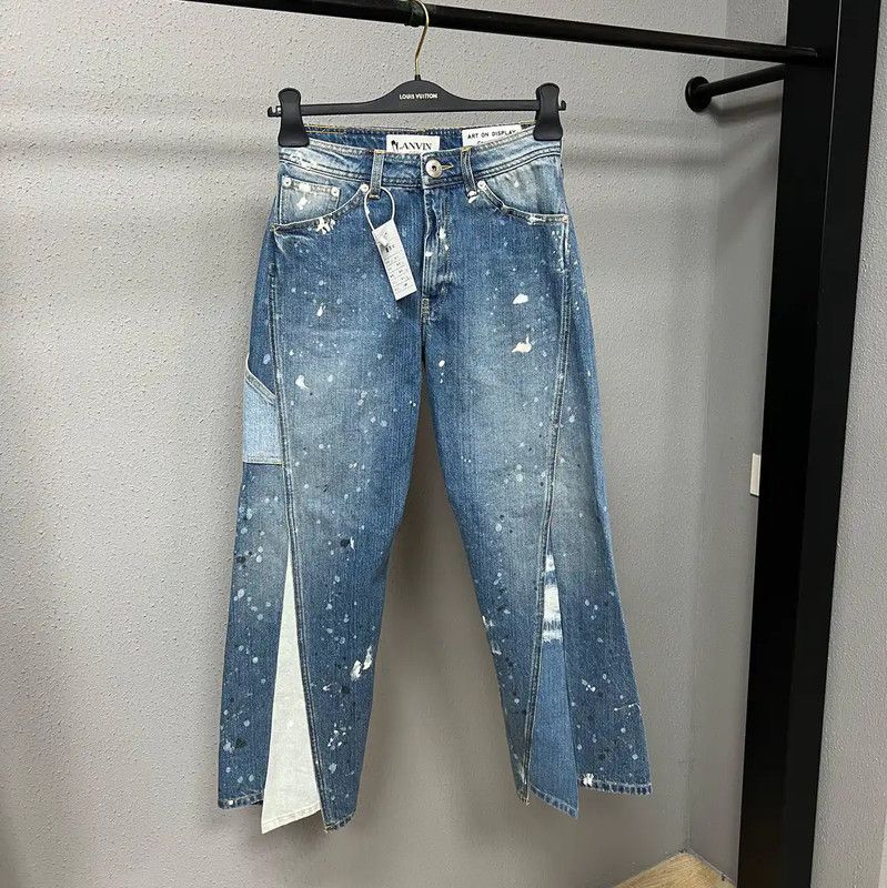 Lanvin Lanvin Vintage Blue Cotton Women's Jeans 0089 Size 23" - 1 Thumbnail