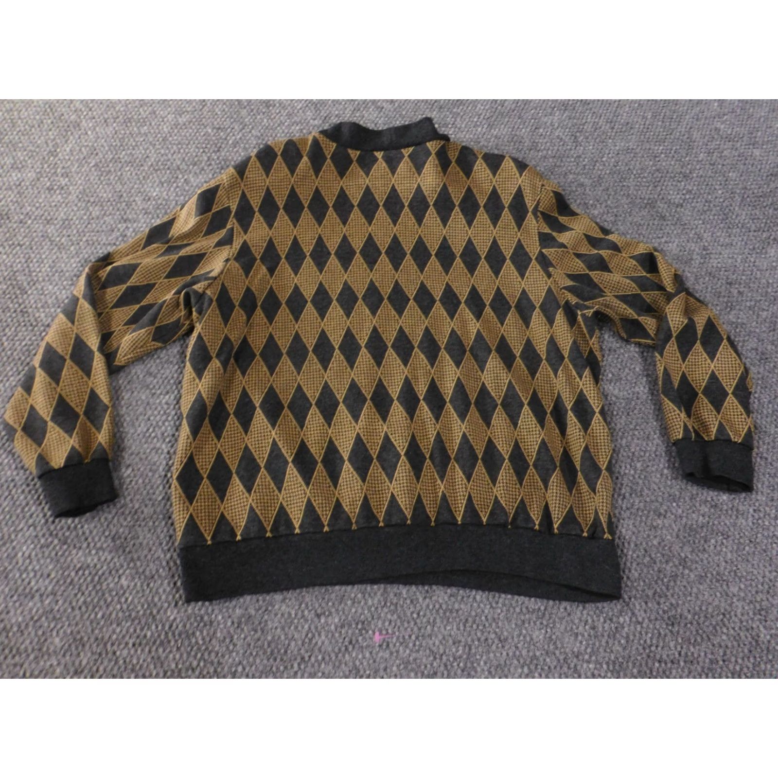 Vintage Alfred Dunner Sweater Geometric Casual Women L Brown USA Shoulder Pads Raglan Crew Neck Pullover Knit Cotton Ramie Vintage: No Size L / US 10 / IT 46 - 7 Thumbnail