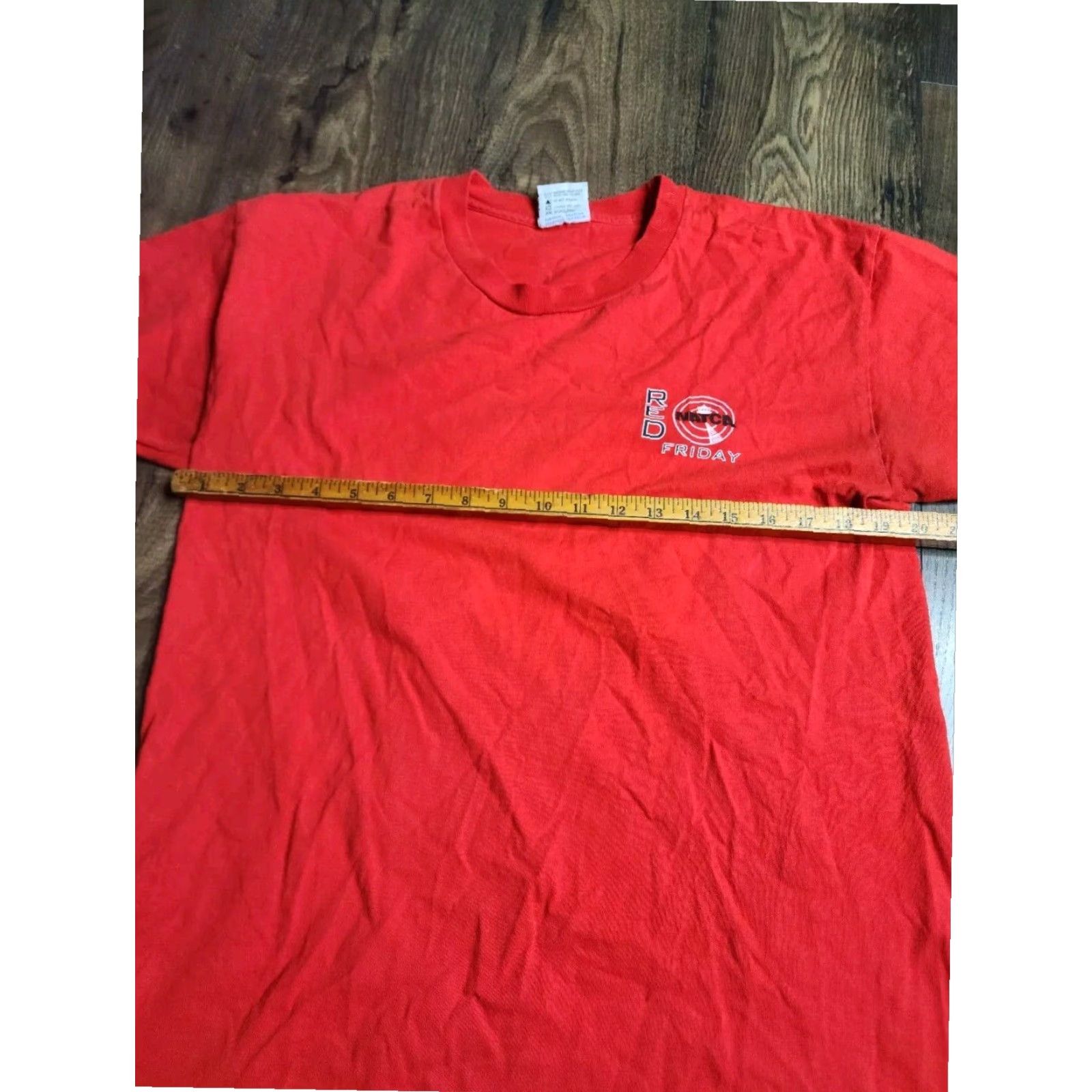 Doublet Mens Red Bayside NATCA Union T Shirt Double Sided Short Sleeve Large Cotton Size US L / EU 52-54 / 3 - 2 Thumbnail